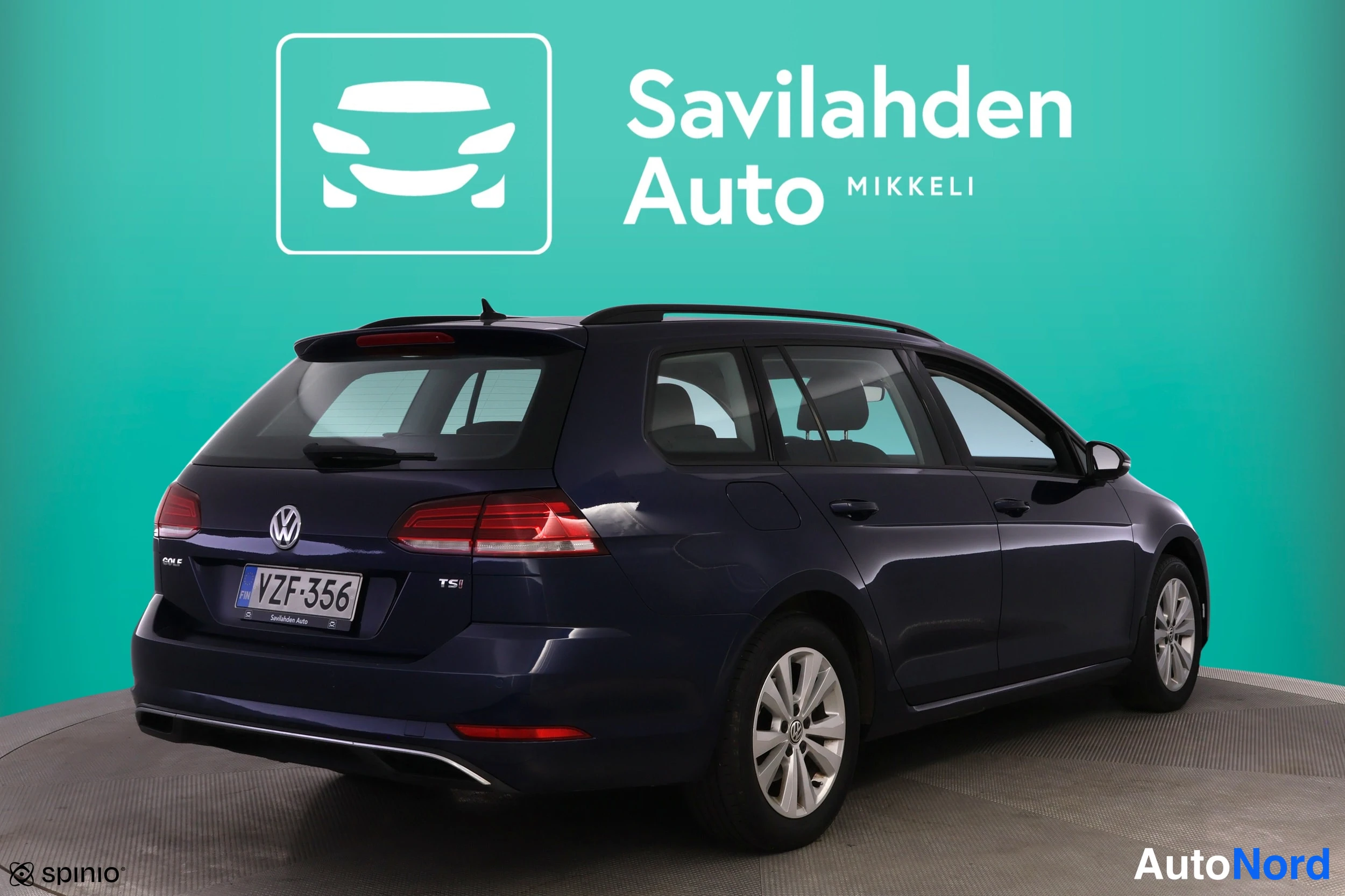 Sininen Volkswagen Golf 2017, takaviisto, kuva 12