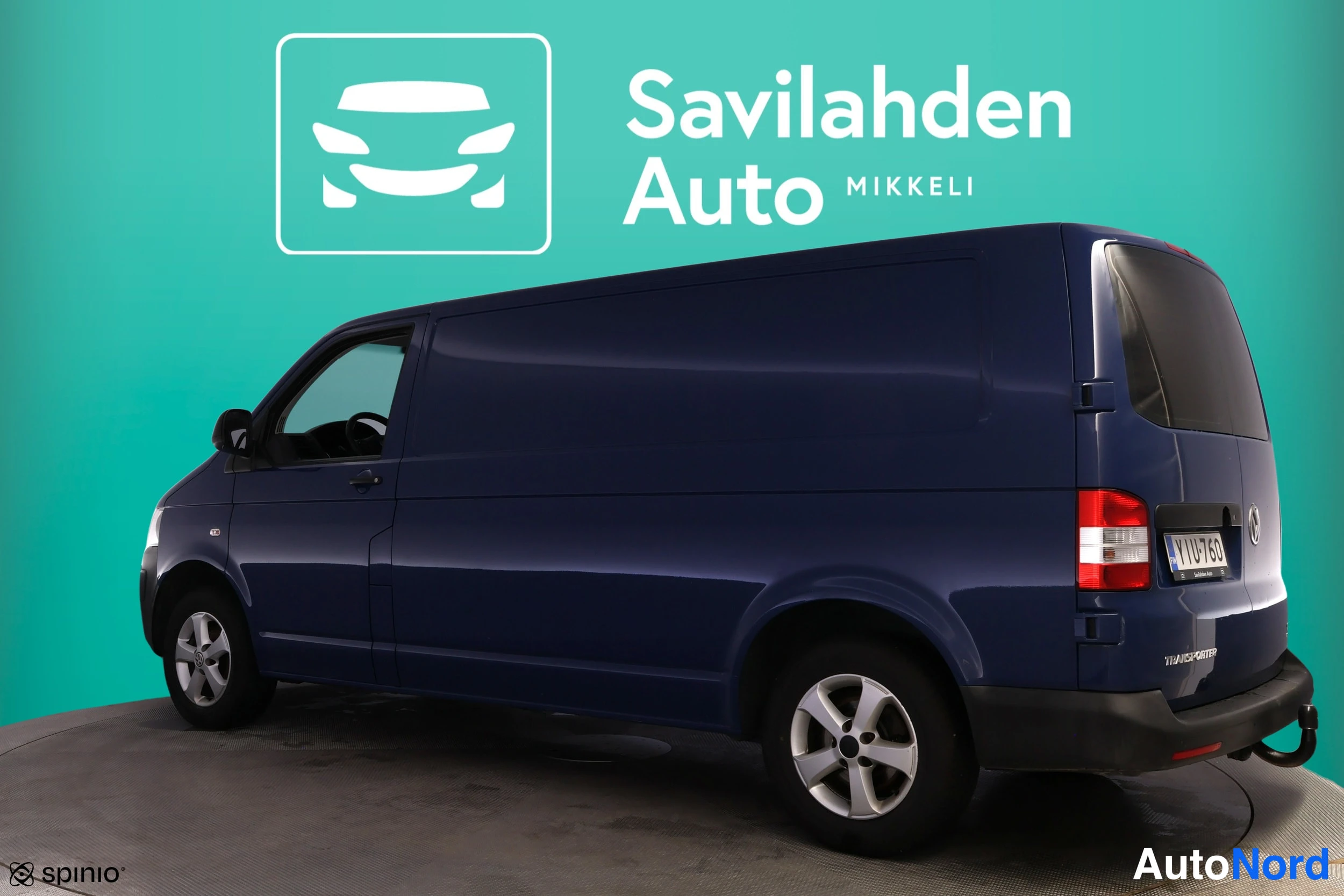 Sininen Volkswagen Transporter 2014, takaviisto, kuva 11