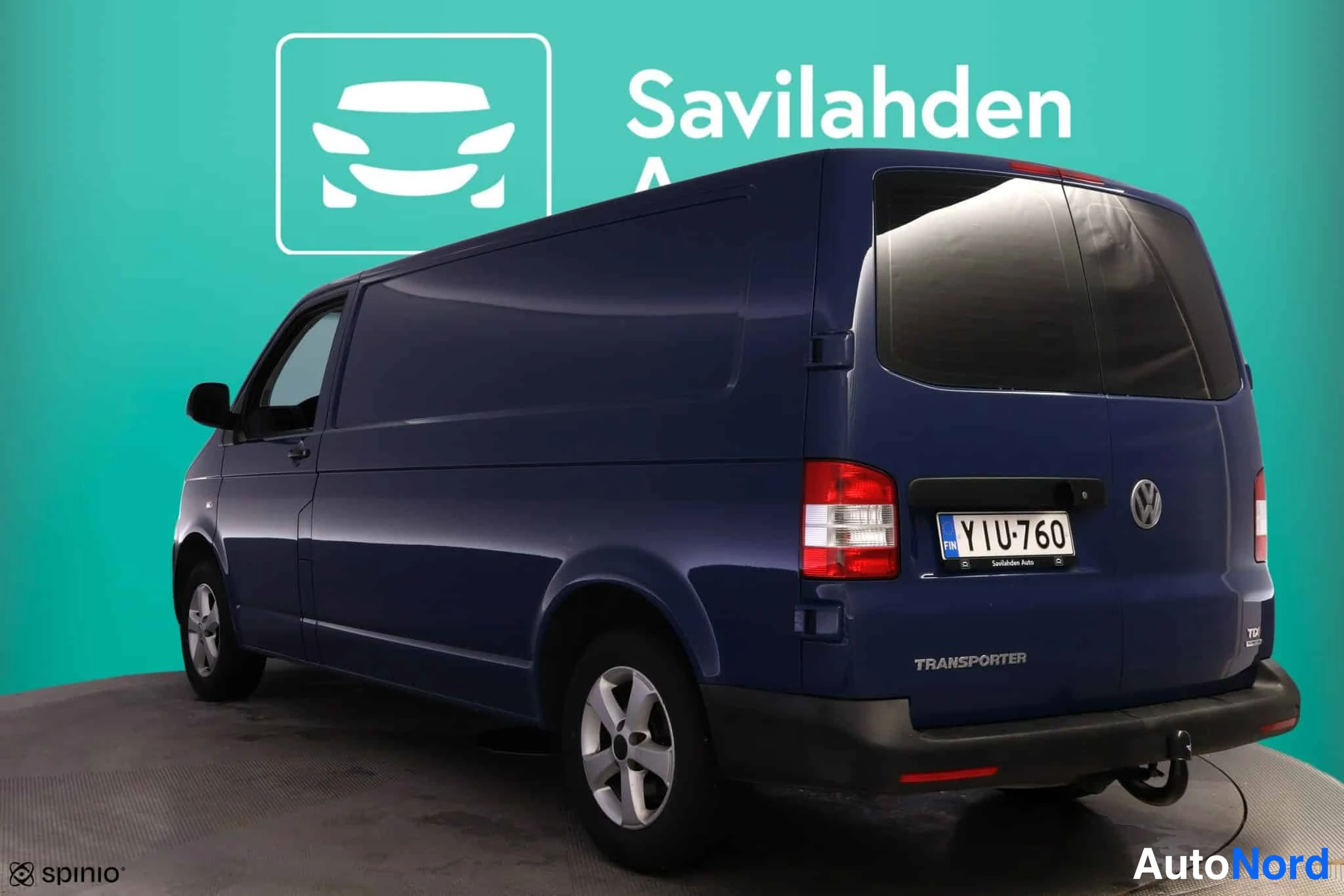 Sininen Volkswagen Transporter 2014, takaviisto, kuva 8