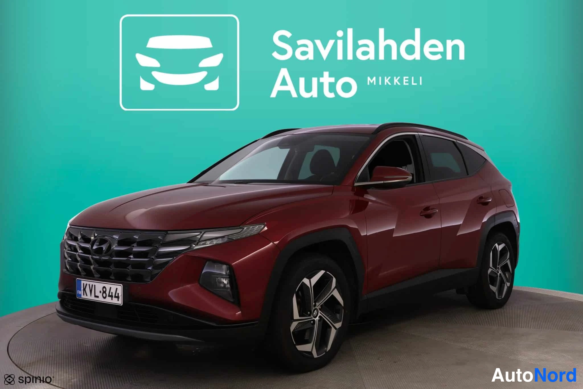 Punainen Hyundai Tucson 2023, etuviisto, keula vasemmalle, kuva 2