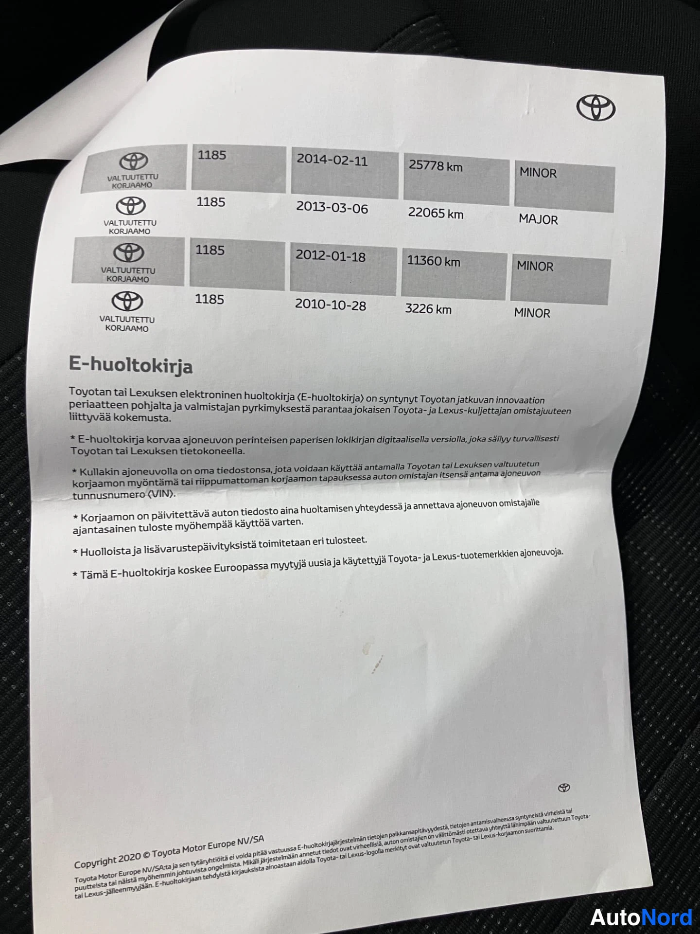 Harmaa Toyota Corolla 2010, asiakirja, kuva 22