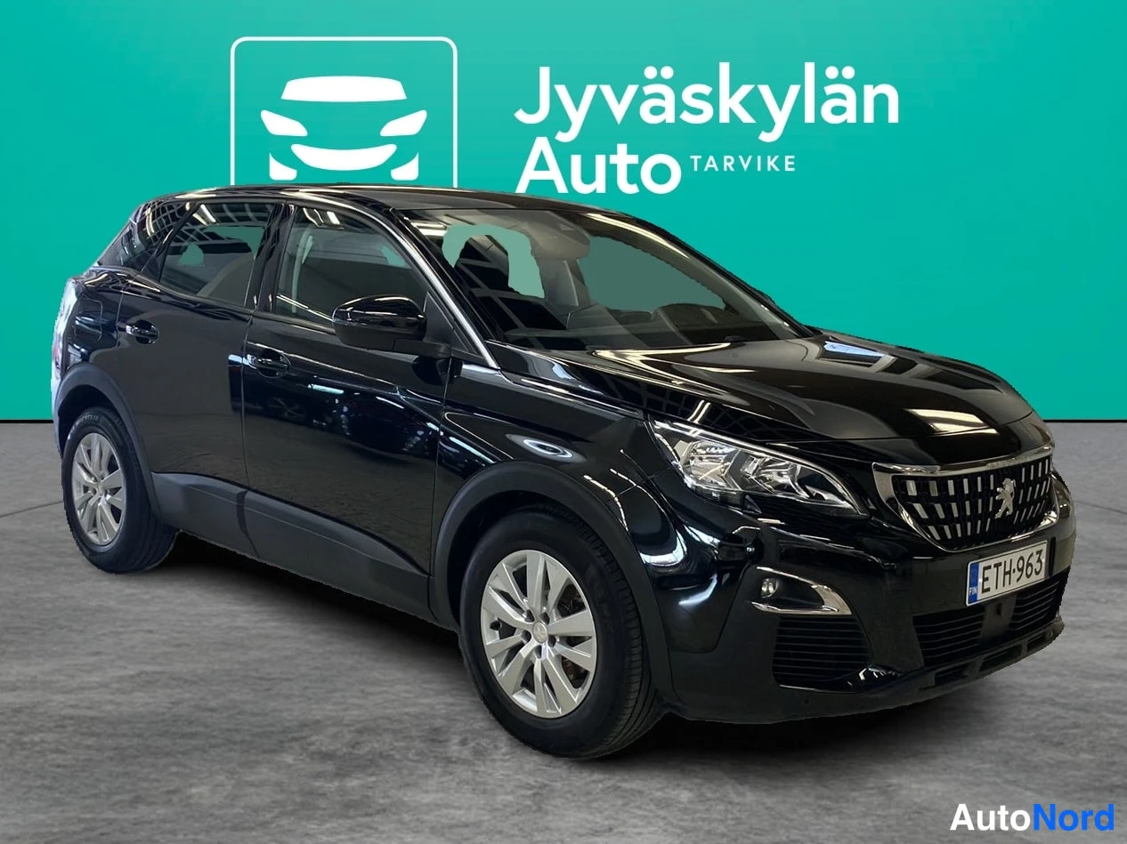 Musta Peugeot 3008 2020, etuviisto, keula oikealle, kuva 2