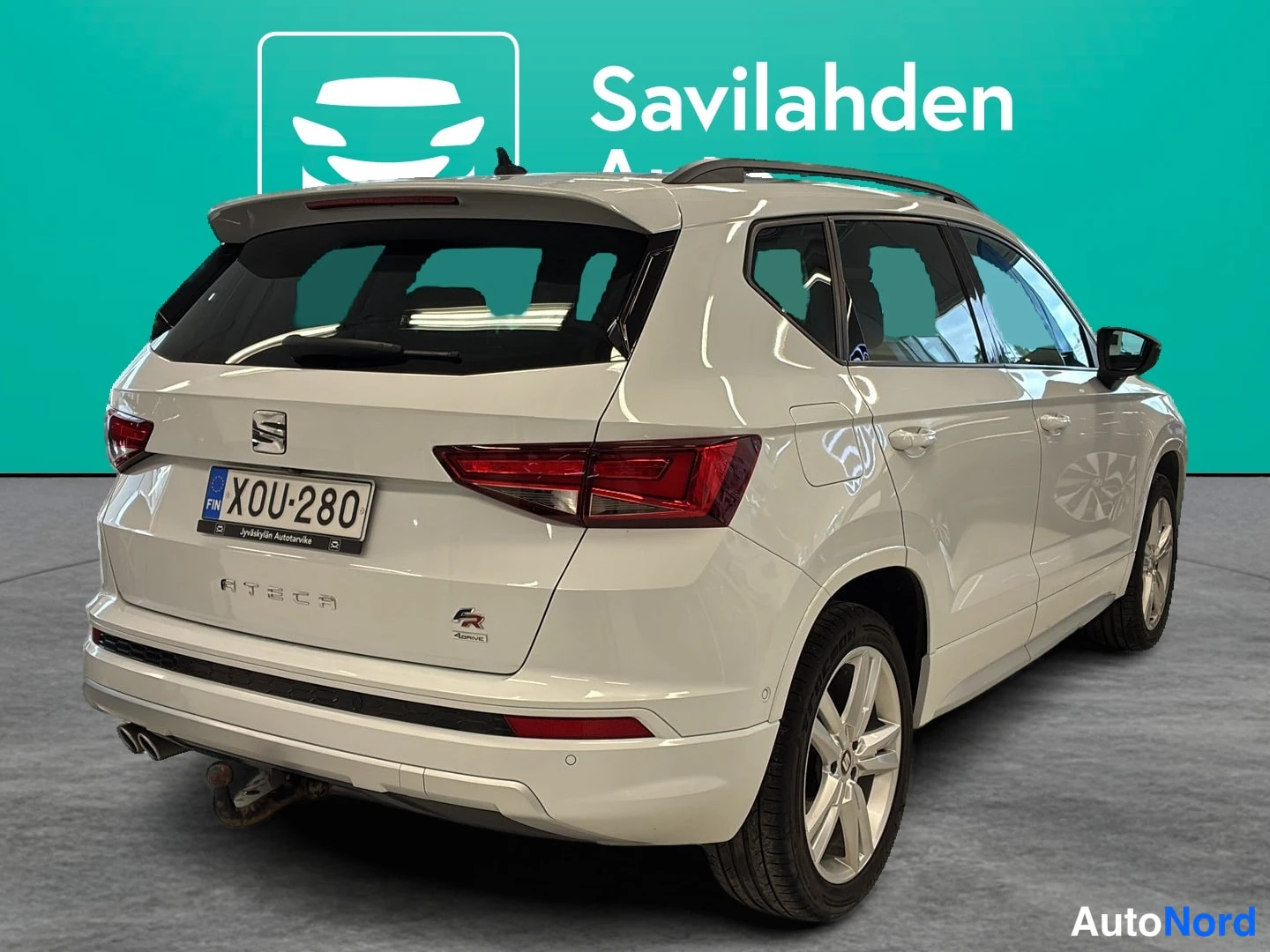 Valkoinen Seat Ateca 2018, takaviisto, kuva 4