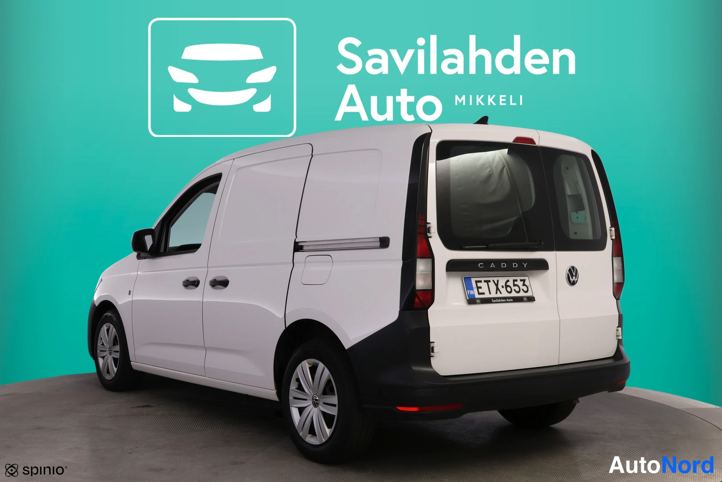 Valkoinen Volkswagen Caddy 2021, takaviisto, kuva 8