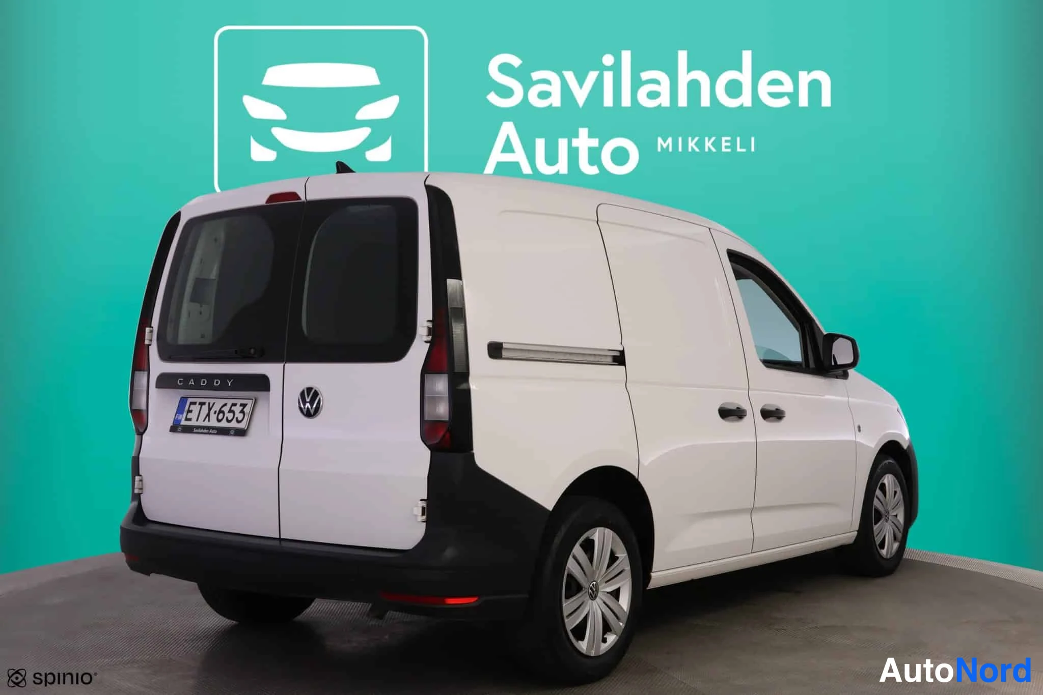 Valkoinen Volkswagen Caddy 2021, takaviisto, kuva 9