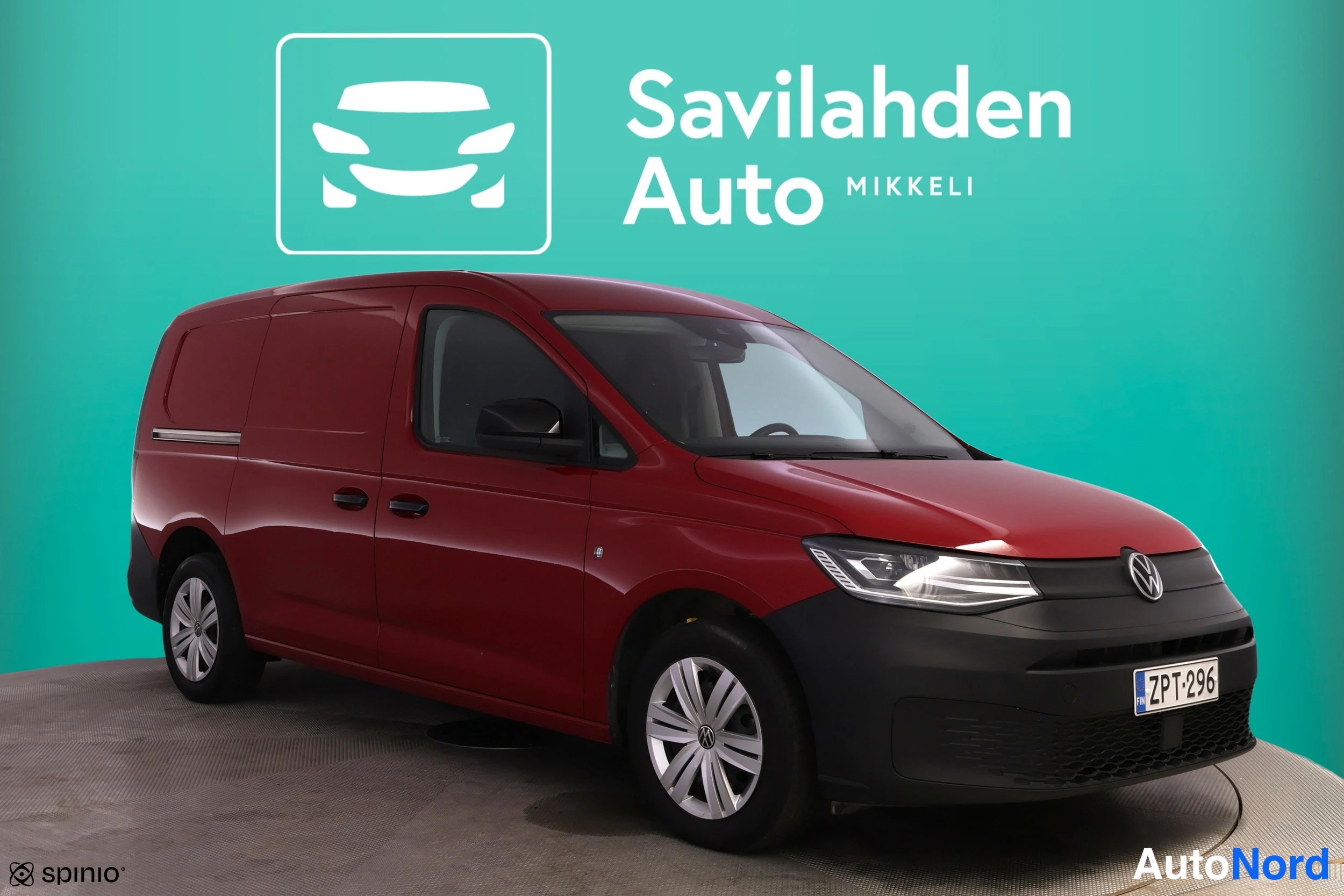 Punainen Volkswagen Caddy 2023, etuviisto, keula oikealle, kuva 5