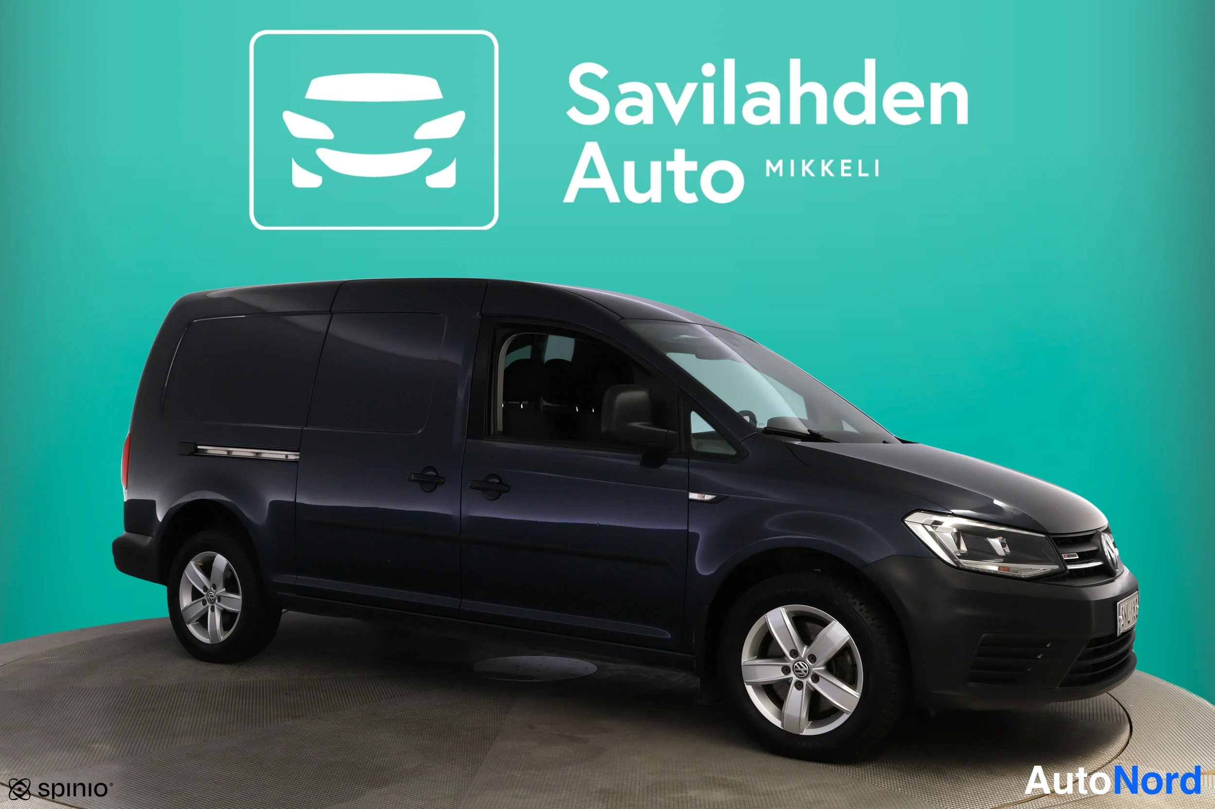Sininen Volkswagen Caddy 2015, etuviisto, keula oikealle, kuva 4