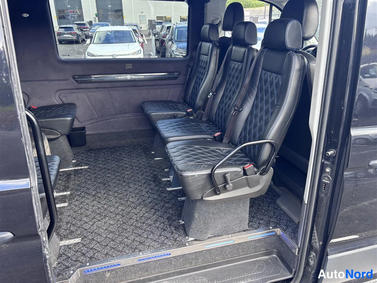 Black Volkswagen Crafter 2020, rear seats, photo 15