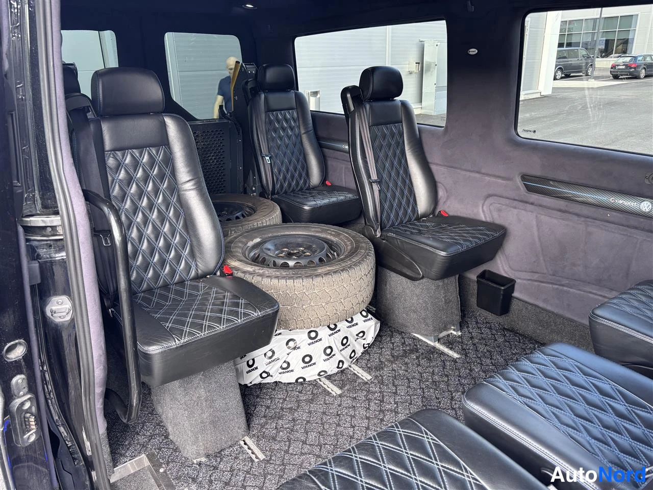 Black Volkswagen Crafter 2020, rear seats, photo 16