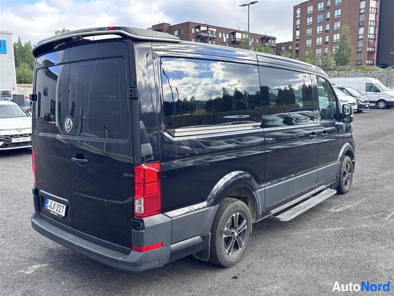 Black Volkswagen Crafter 2020, rear three-quarter, photo 5