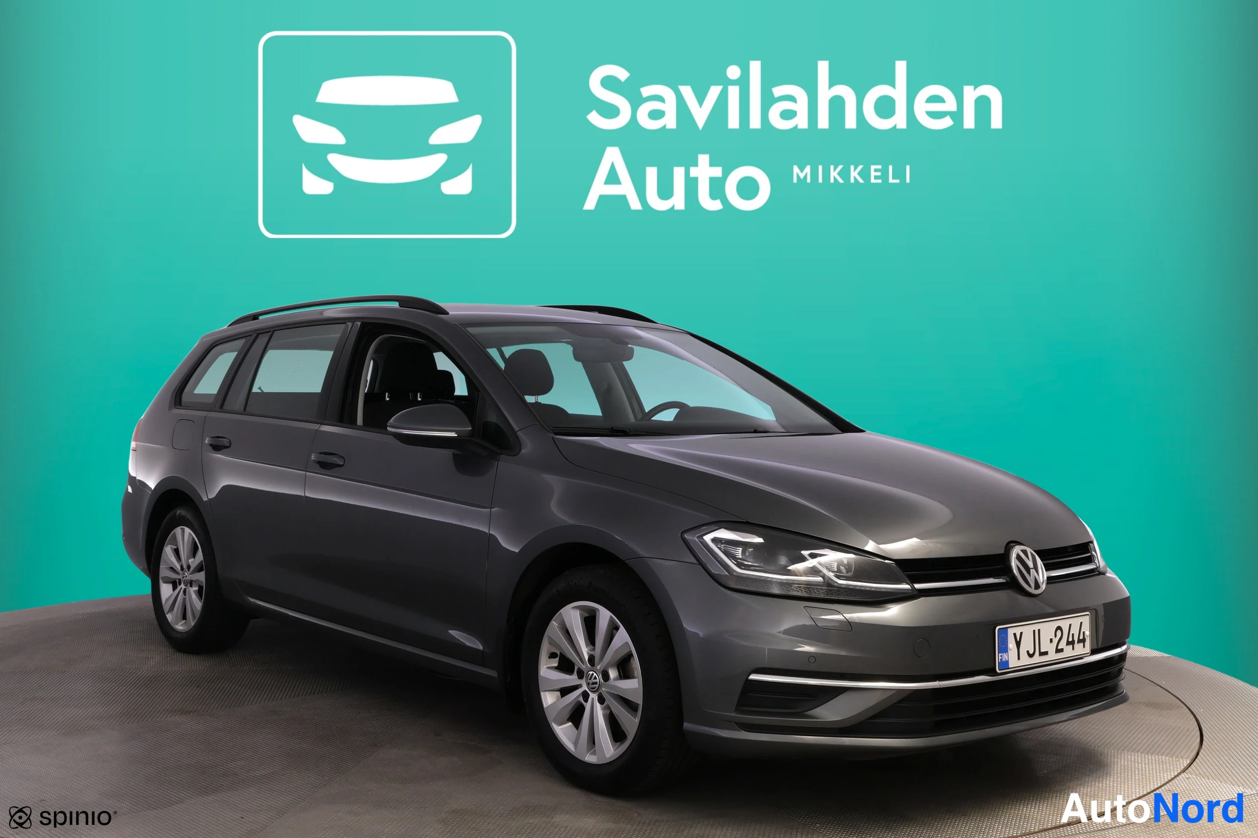 Harmaa Volkswagen Golf 2017, etuviisto, keula oikealle, kuva 4