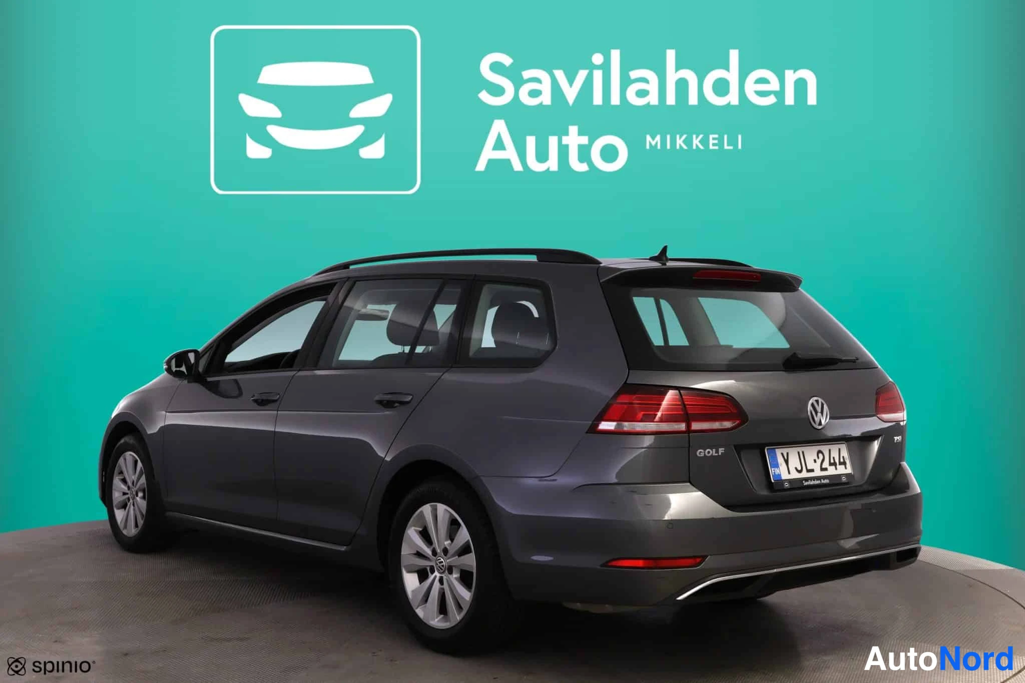 Harmaa Volkswagen Golf 2017, takaviisto, kuva 9