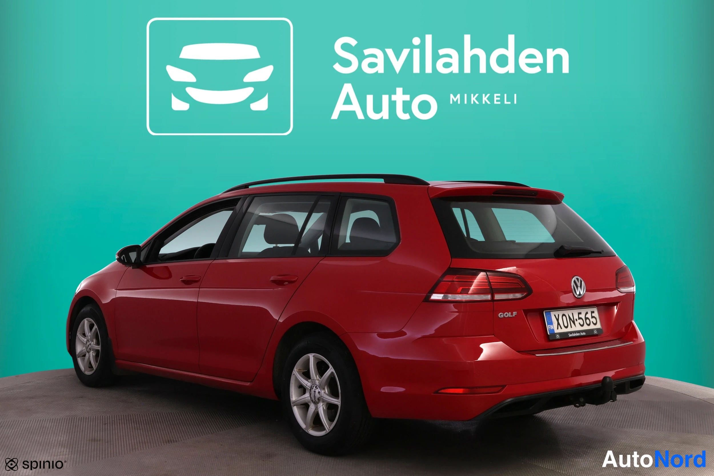 Punainen Volkswagen Golf 2018, takaviisto, kuva 8