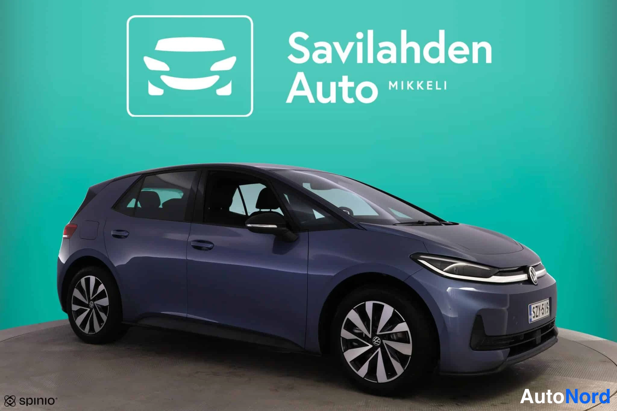 Sininen Volkswagen ID.3 2026, etuviisto, keula oikealle, kuva 2