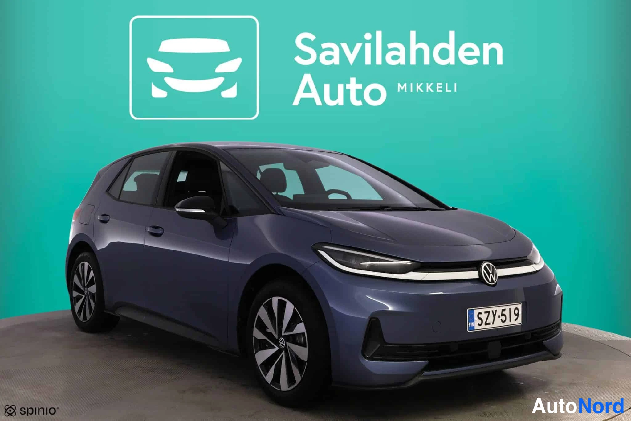 Sininen Volkswagen ID.3 2026, etuviisto, keula oikealle, kuva 4