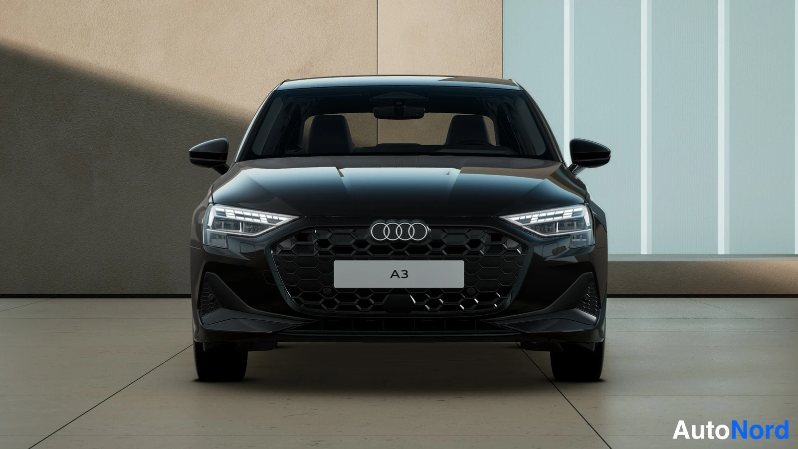 Musta Audi A3 2026, edestä, kuva 2