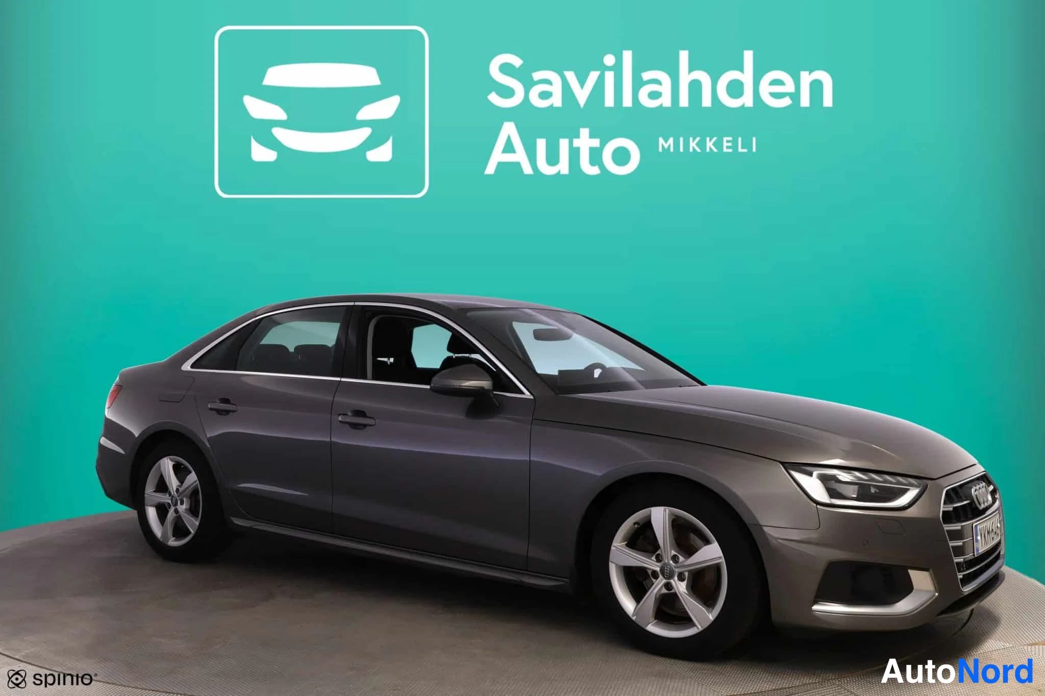 Harmaa Audi A4 2020, etuviisto, keula oikealle, kuva 3
