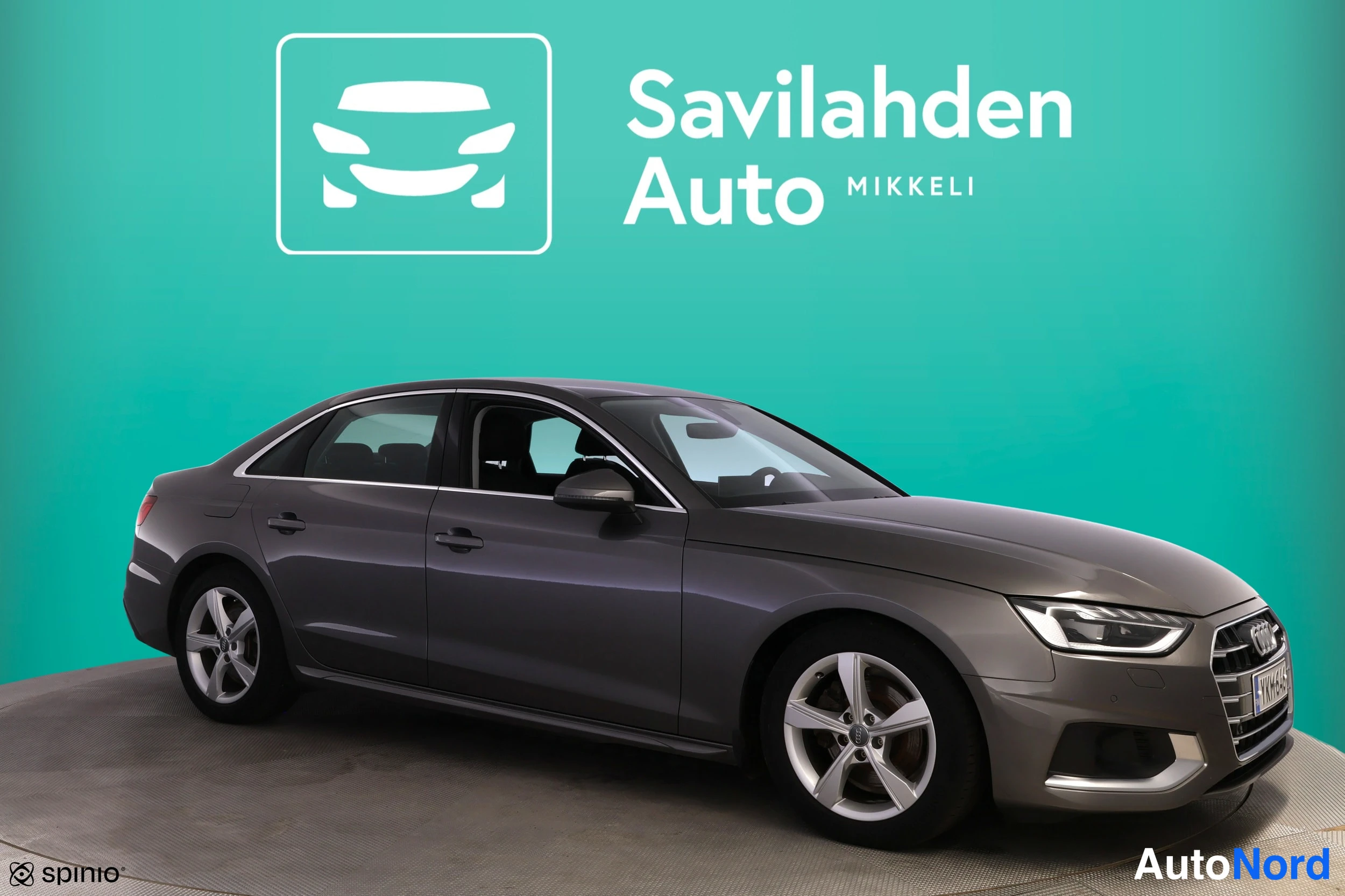 Harmaa Audi A4 2020, etuviisto, keula oikealle, kuva 4