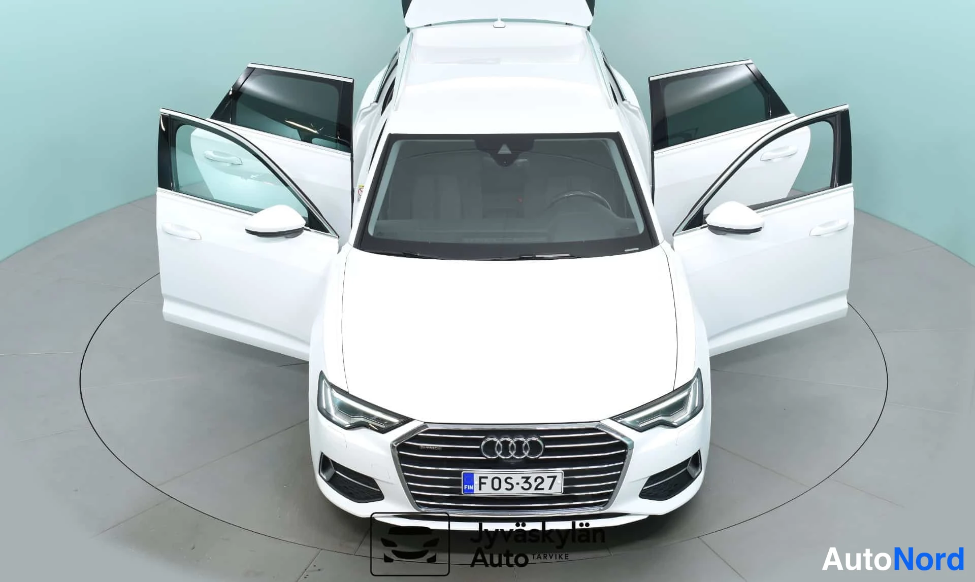 Valkoinen Audi A6 2021, edestä, kuva 4