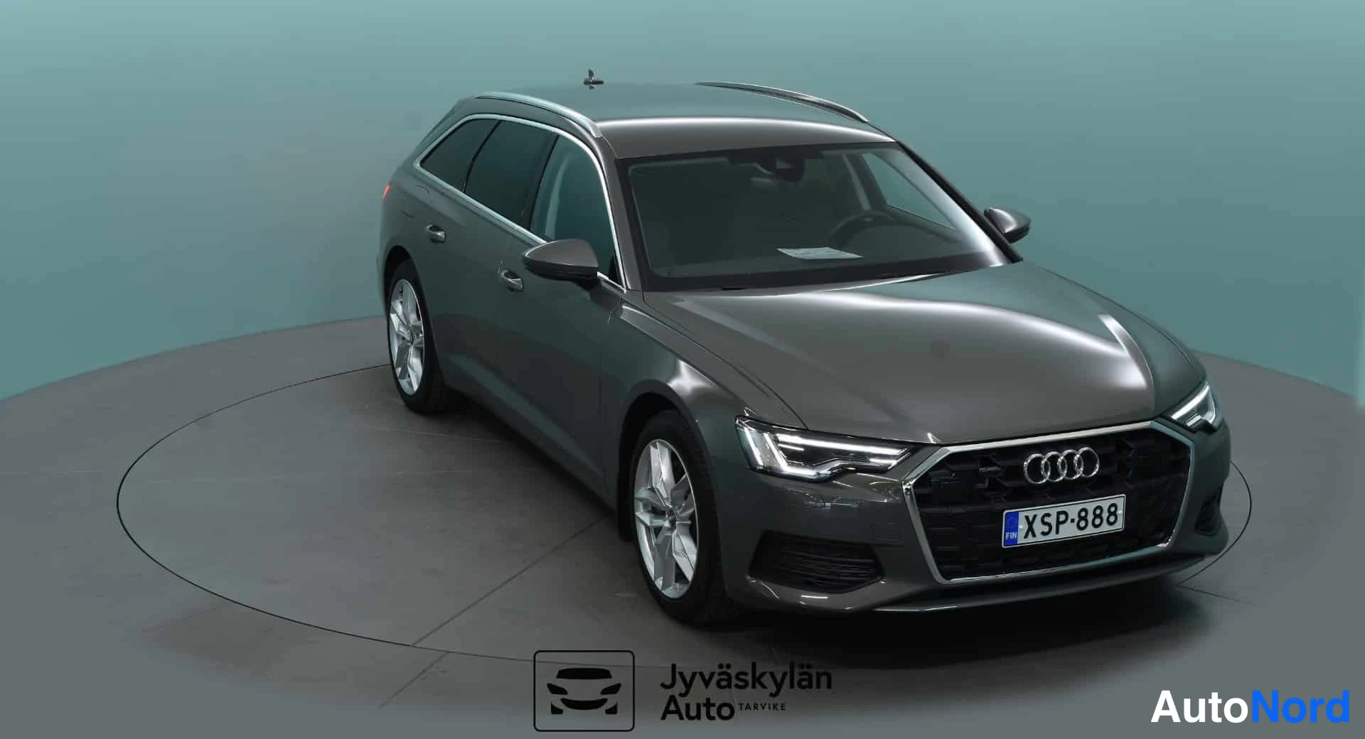 Harmaa Audi A6 2024, etuviisto, keula oikealle, kuva 4