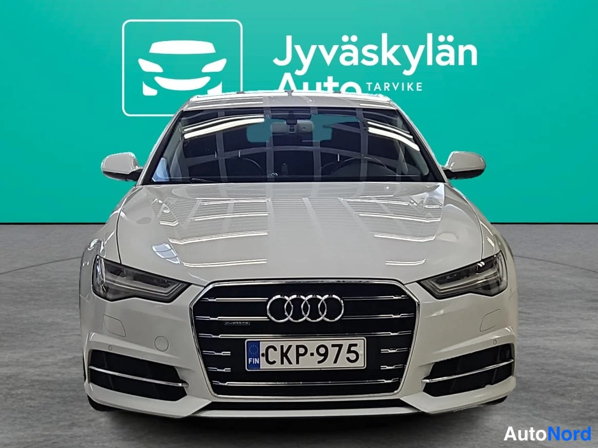 Valkoinen Audi A6 2018, edestä, kuva 3