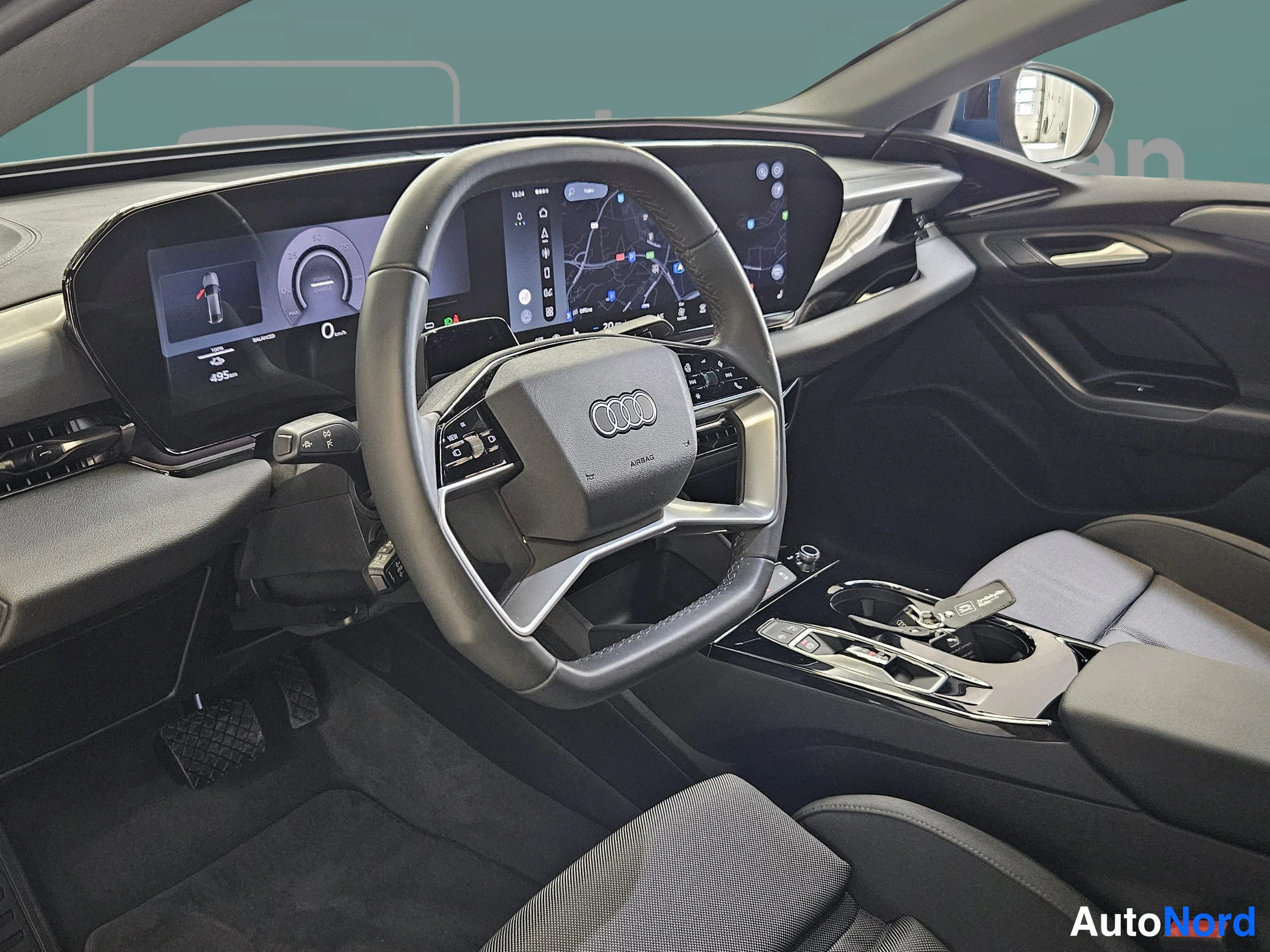 Blå Audi A6 e-tron 2026, förarplats, bild 20