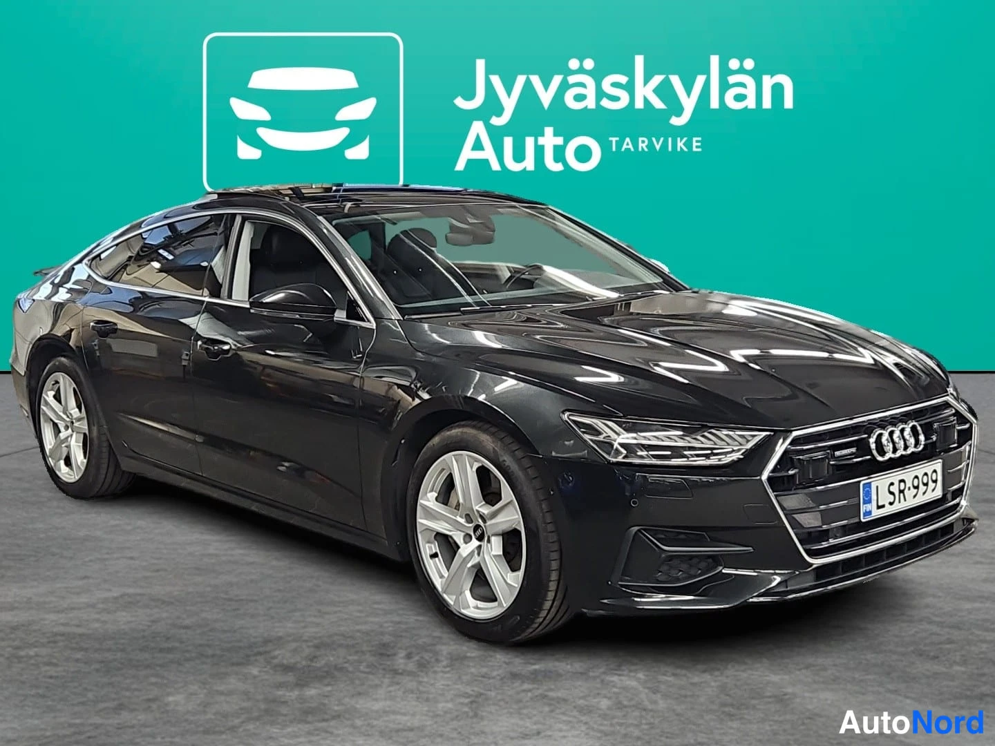 Harmaa Audi A7 2021, etuviisto, keula oikealle, kuva 4