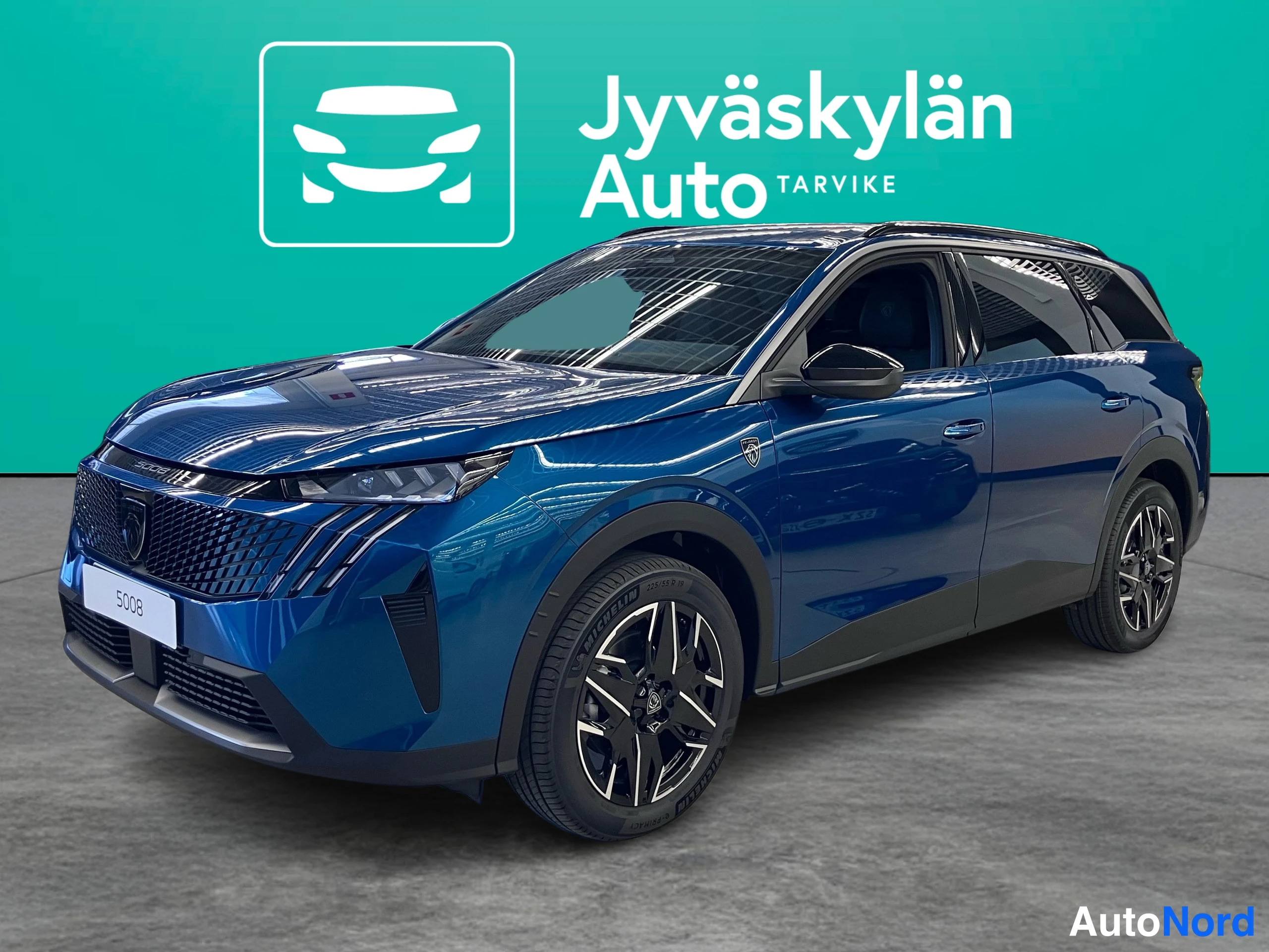 Sininen Peugeot 5008 2026, etuviisto, keula vasemmalle, kuva 2