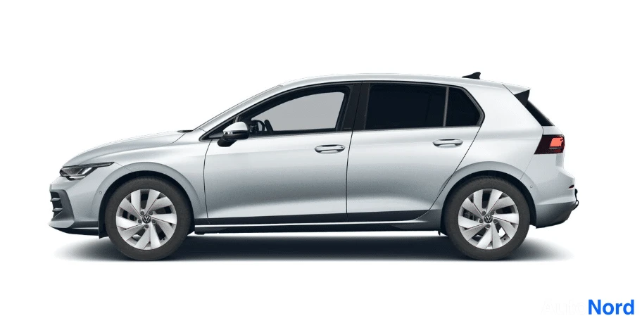 Grey Volkswagen Golf 2026, side, photo 2
