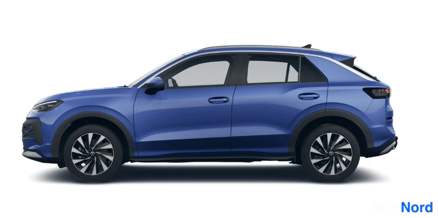 Sininen Volkswagen T-Roc 2026, sivulta, kuva 2
