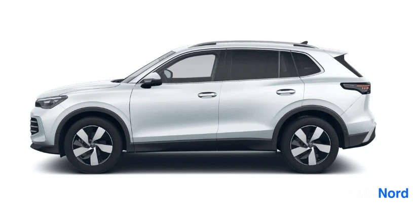 Harmaa Volkswagen Tiguan 2026, etuviisto, keula vasemmalle, kuva 2