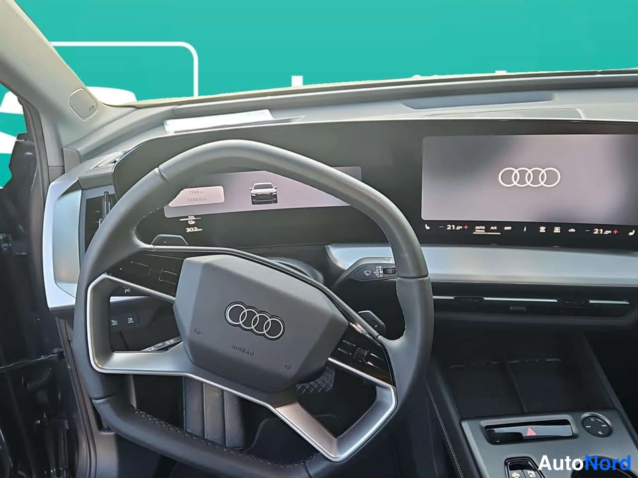 Harmaa Audi Q4 e-tron 2026, ohjaamo, kuva 5