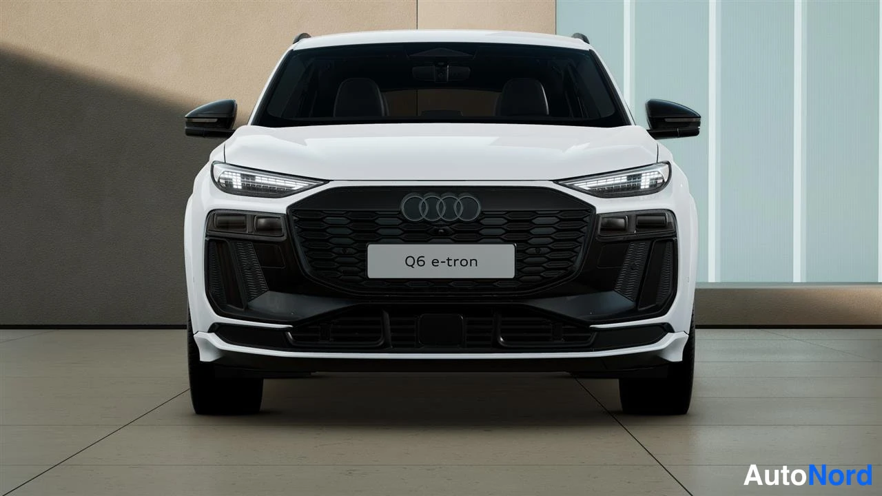 White Audi Q6 e-tron 2026, front, photo 4