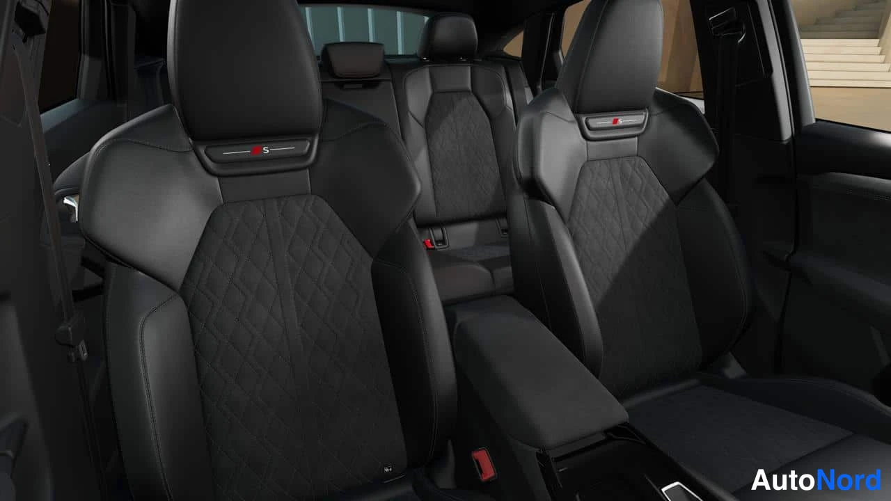 White Audi Q6 e-tron 2026, front seats, photo 13