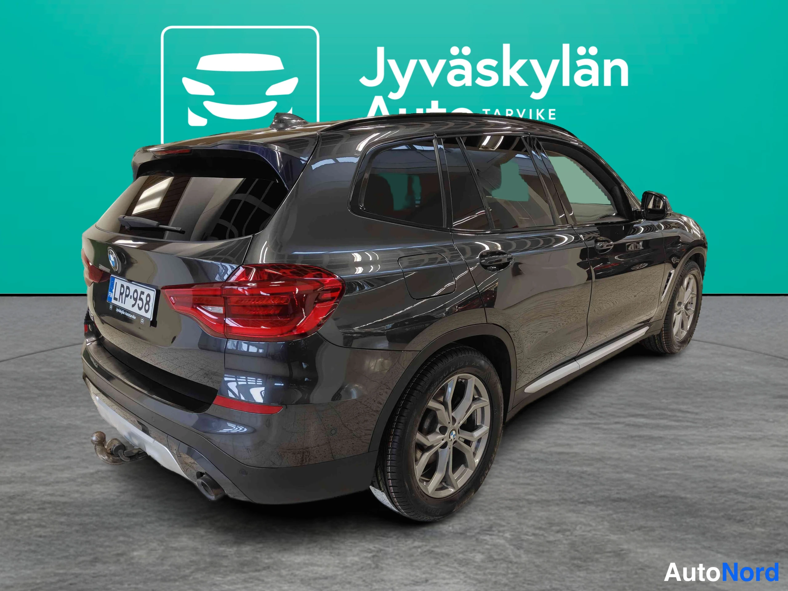 Harmaa BMW X3 2020, takaviisto, kuva 12