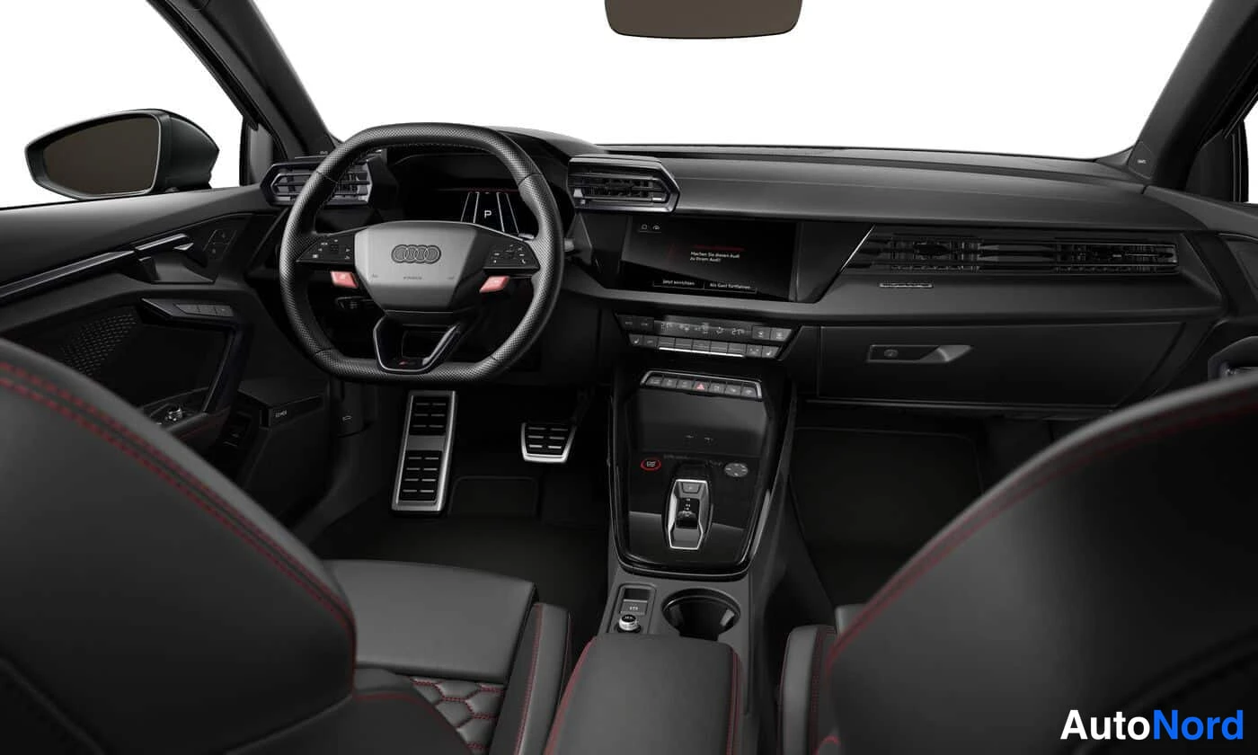 Musta Audi RS 3 2026, ohjaamo, kuva 3