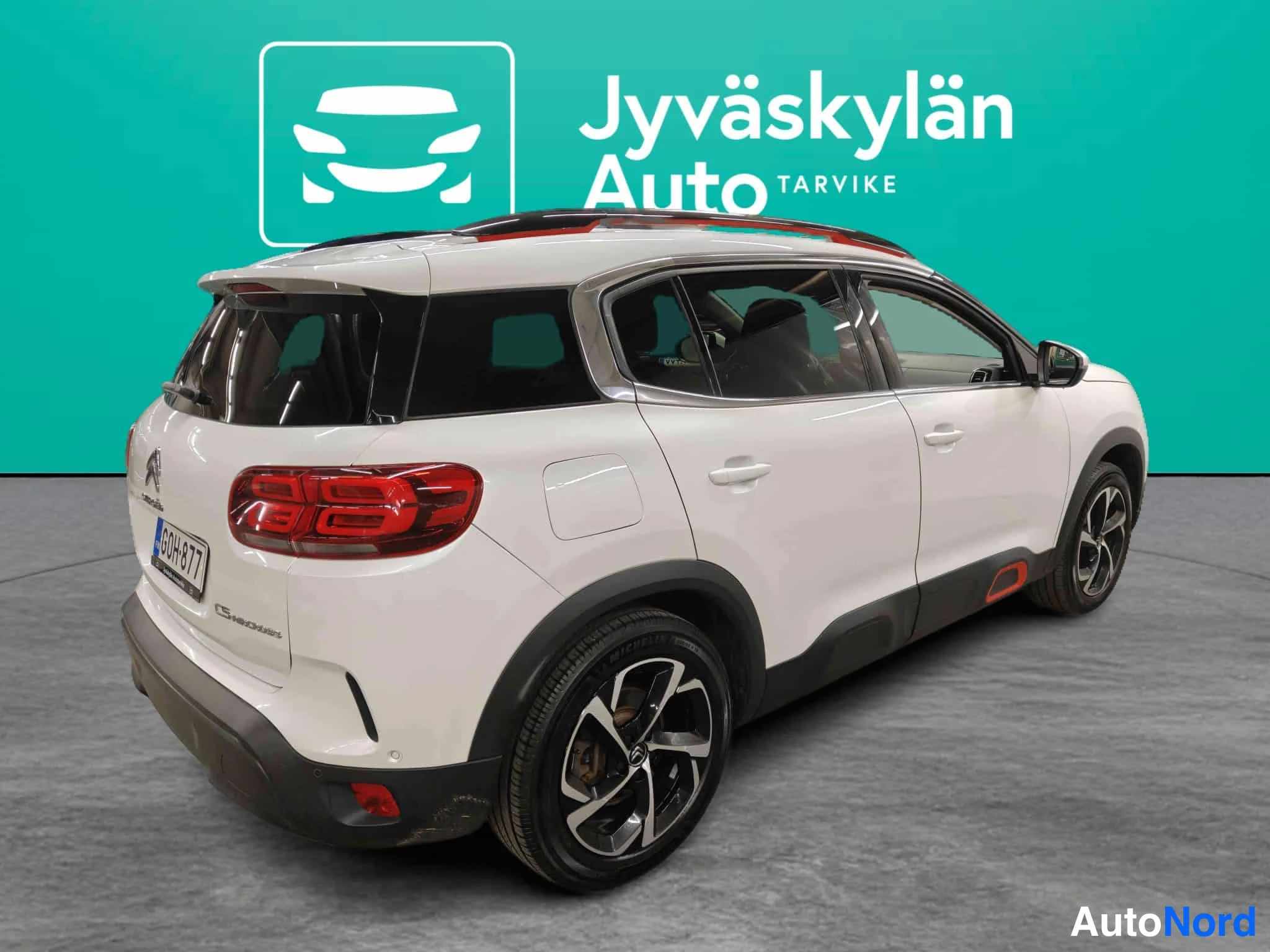 Valkoinen Citroen C5 Aircross 2020, takaviisto, kuva 13