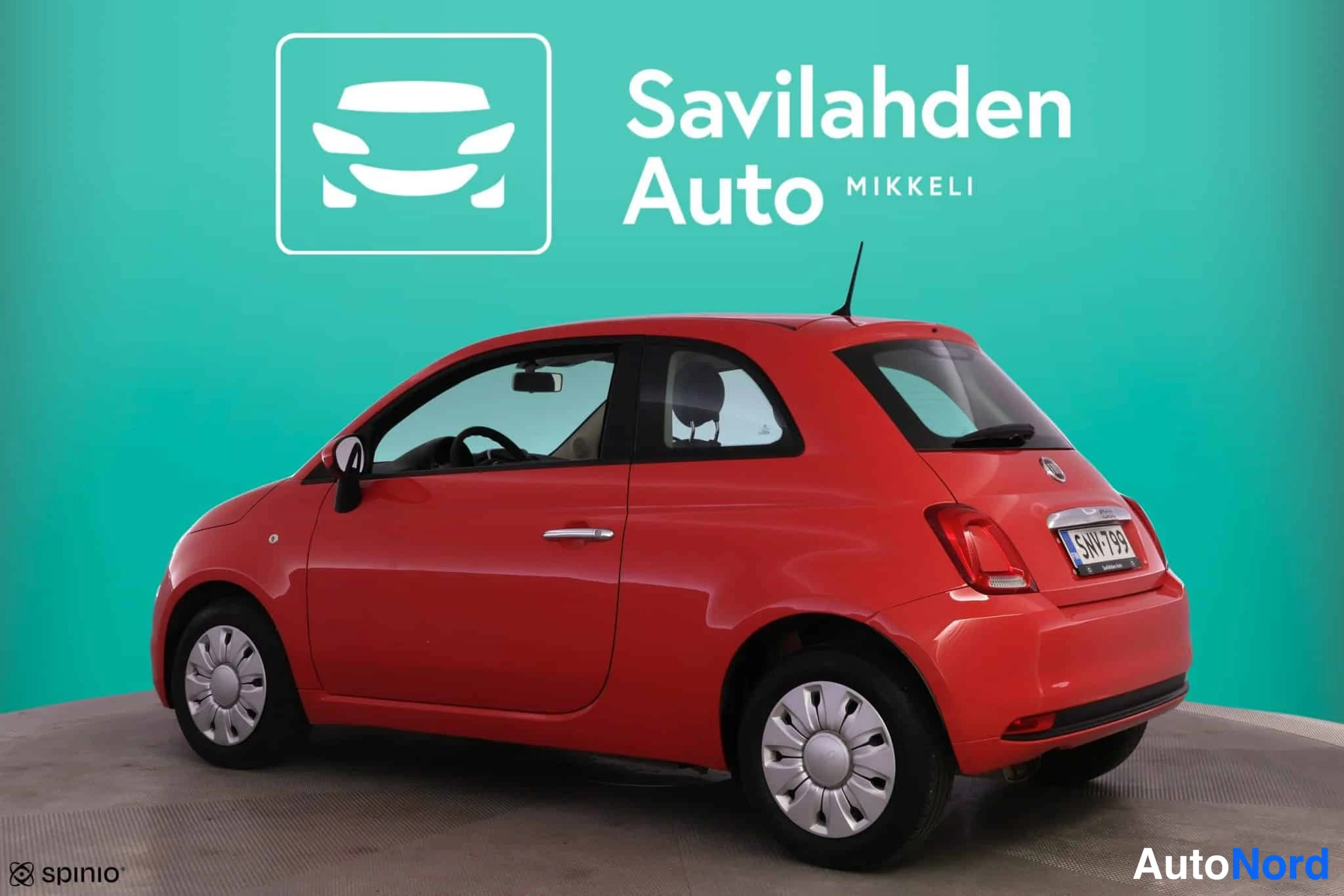 Punainen Fiat 500 2017, takaviisto, kuva 8