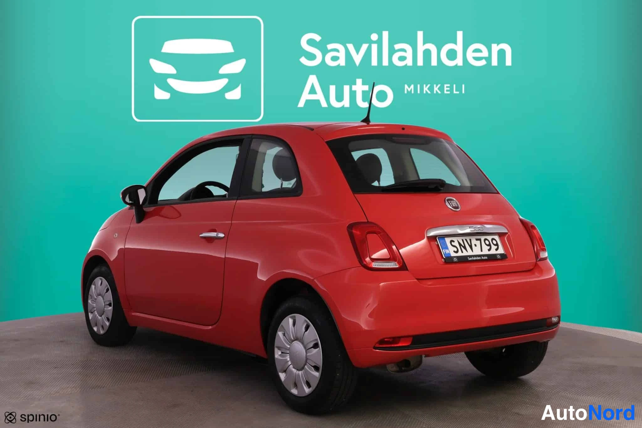 Punainen Fiat 500 2017, takaviisto, kuva 10