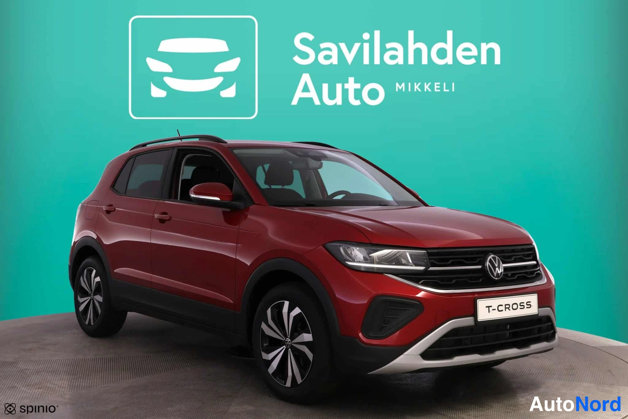 Punainen Volkswagen T-Cross 2026, etuviisto, keula oikealle, kuva 5