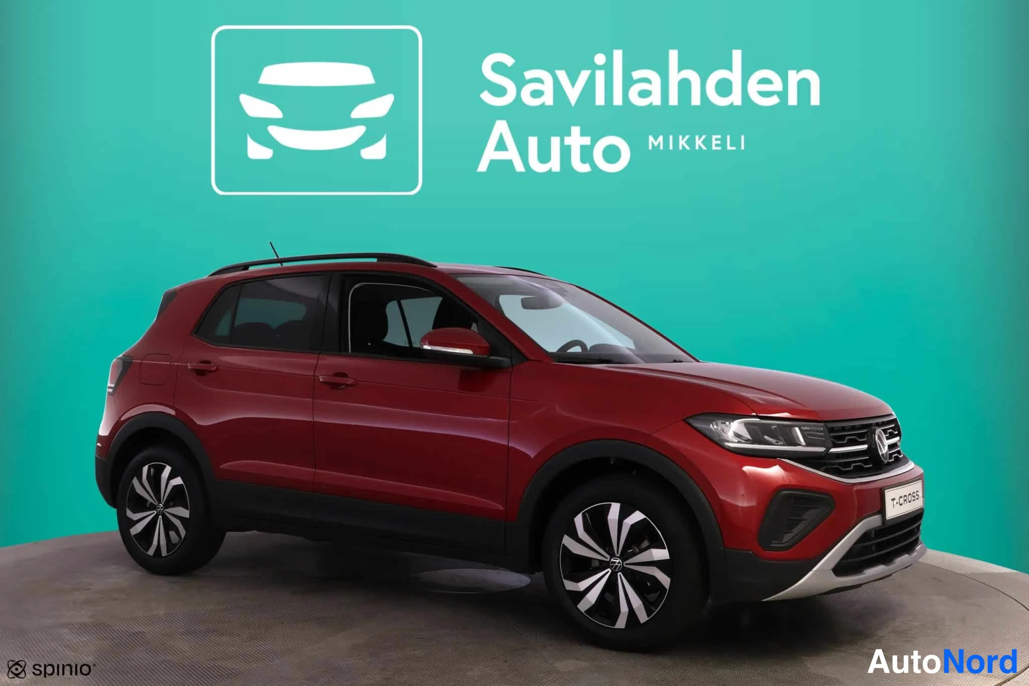 Punainen Volkswagen T-Cross 2026, etuviisto, keula oikealle, kuva 3