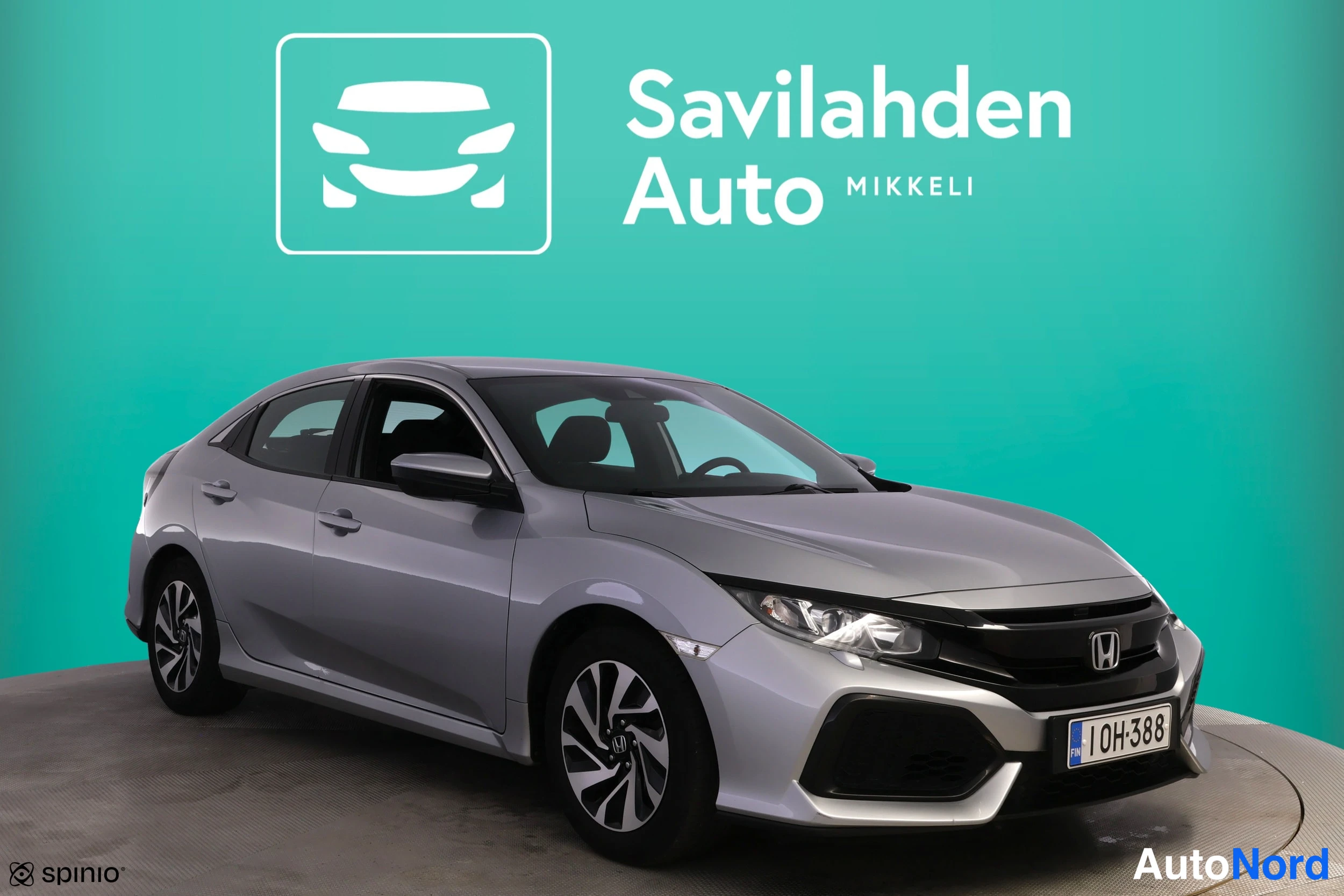 Hopea Honda Civic 2018, etuviisto, keula oikealle, kuva 6
