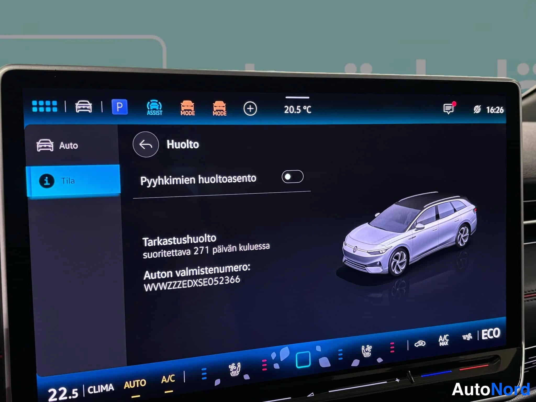Sininen Volkswagen ID.7 2025, yksityiskohta, kuva 36