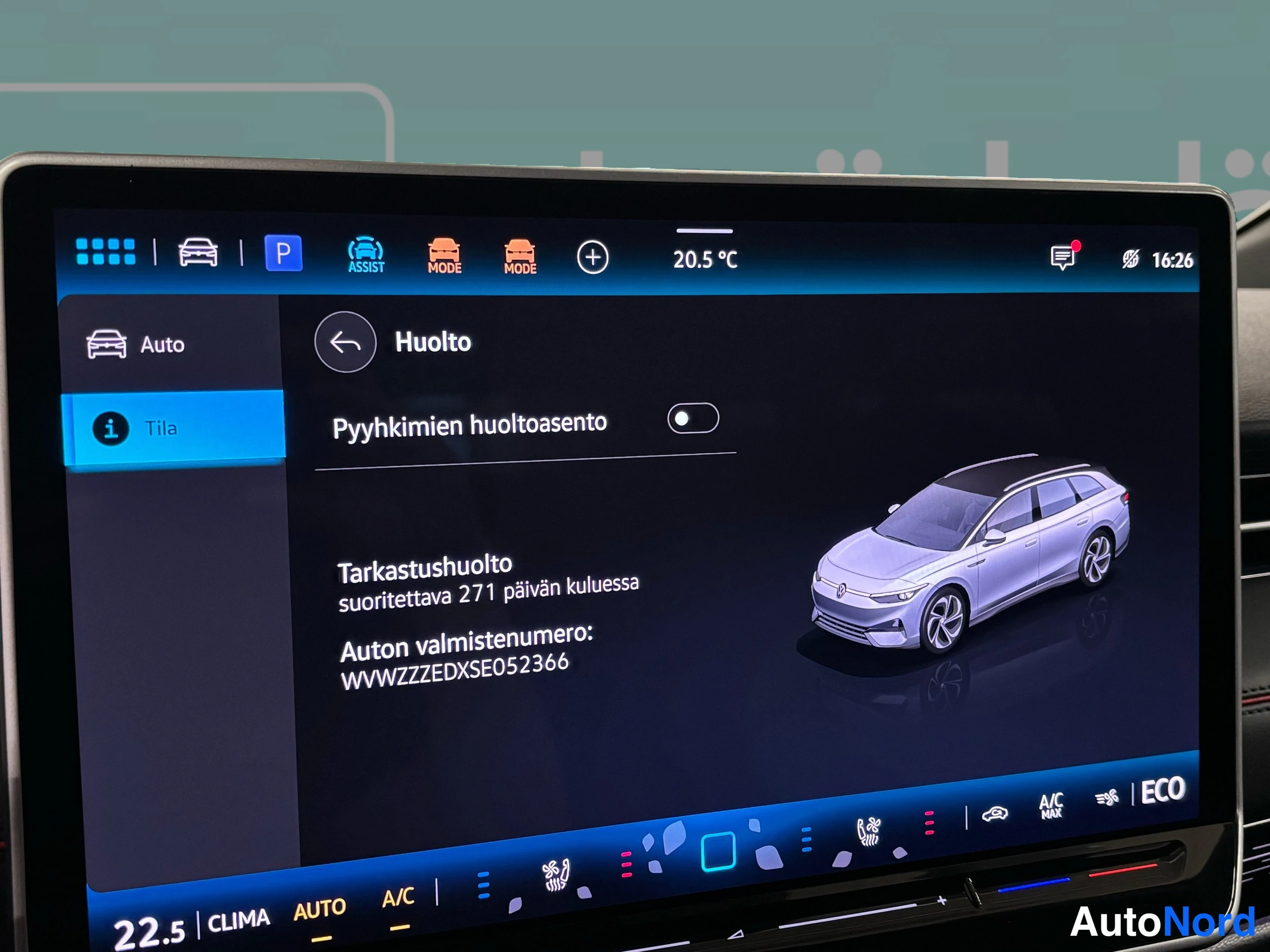 Sininen Volkswagen ID.7 2025, yksityiskohta, kuva 37