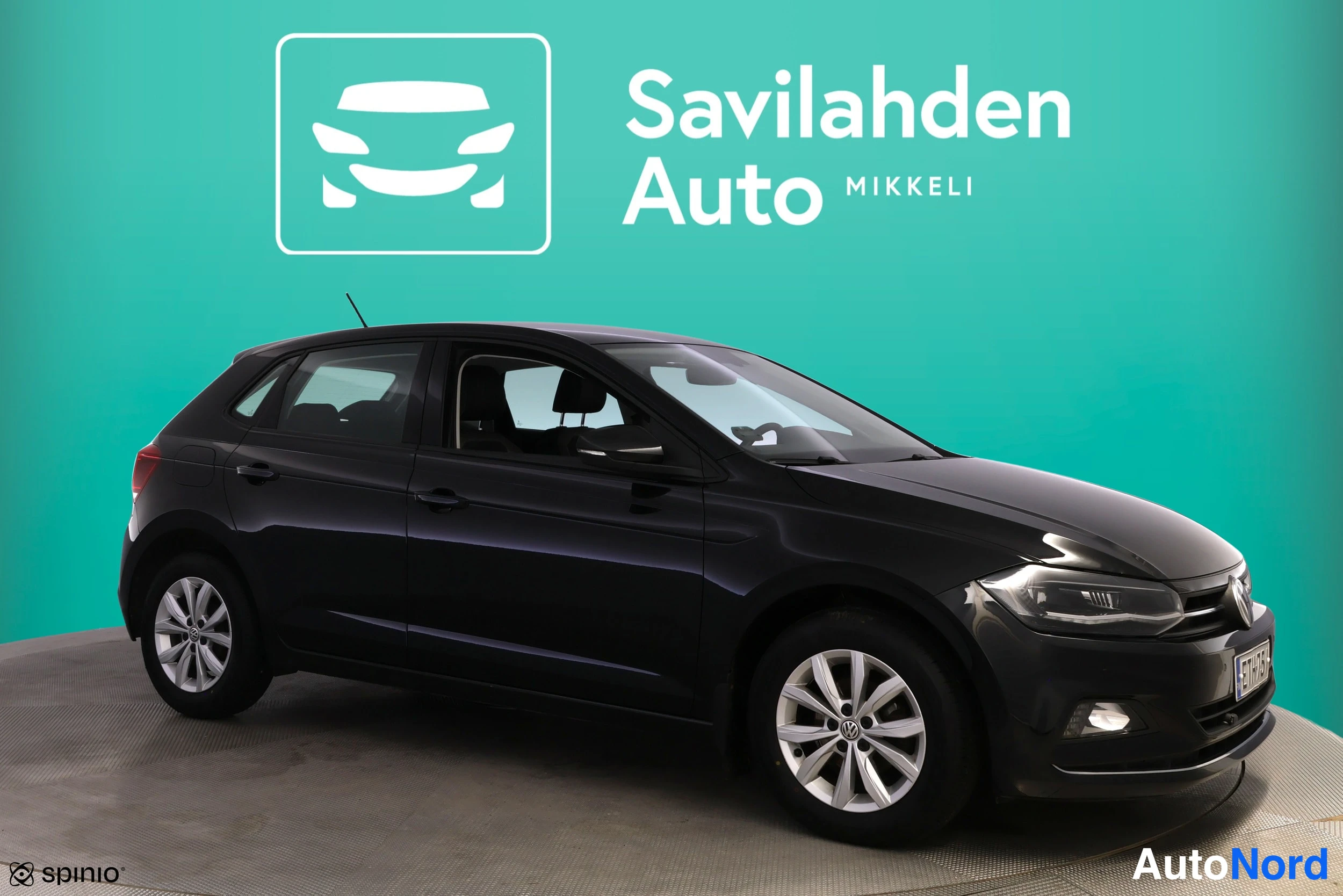 Musta Volkswagen Polo 2020, etuviisto, keula oikealle, kuva 4