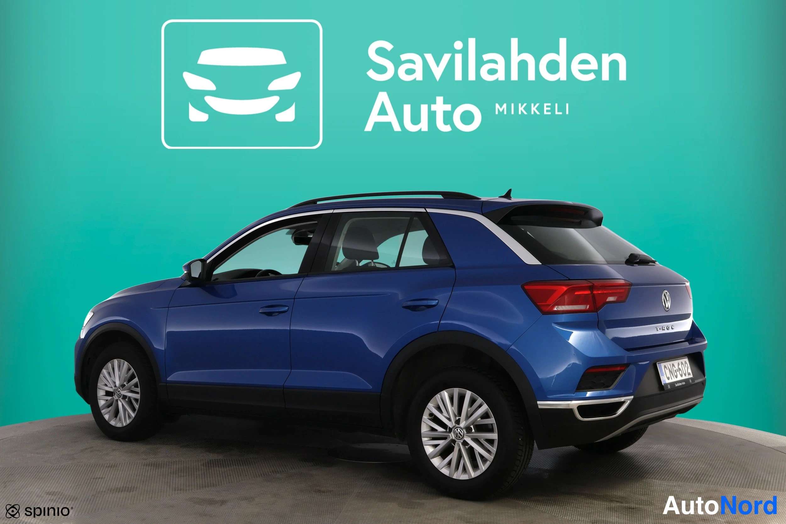 Sininen Volkswagen T-Roc 2019, takaviisto, kuva 12