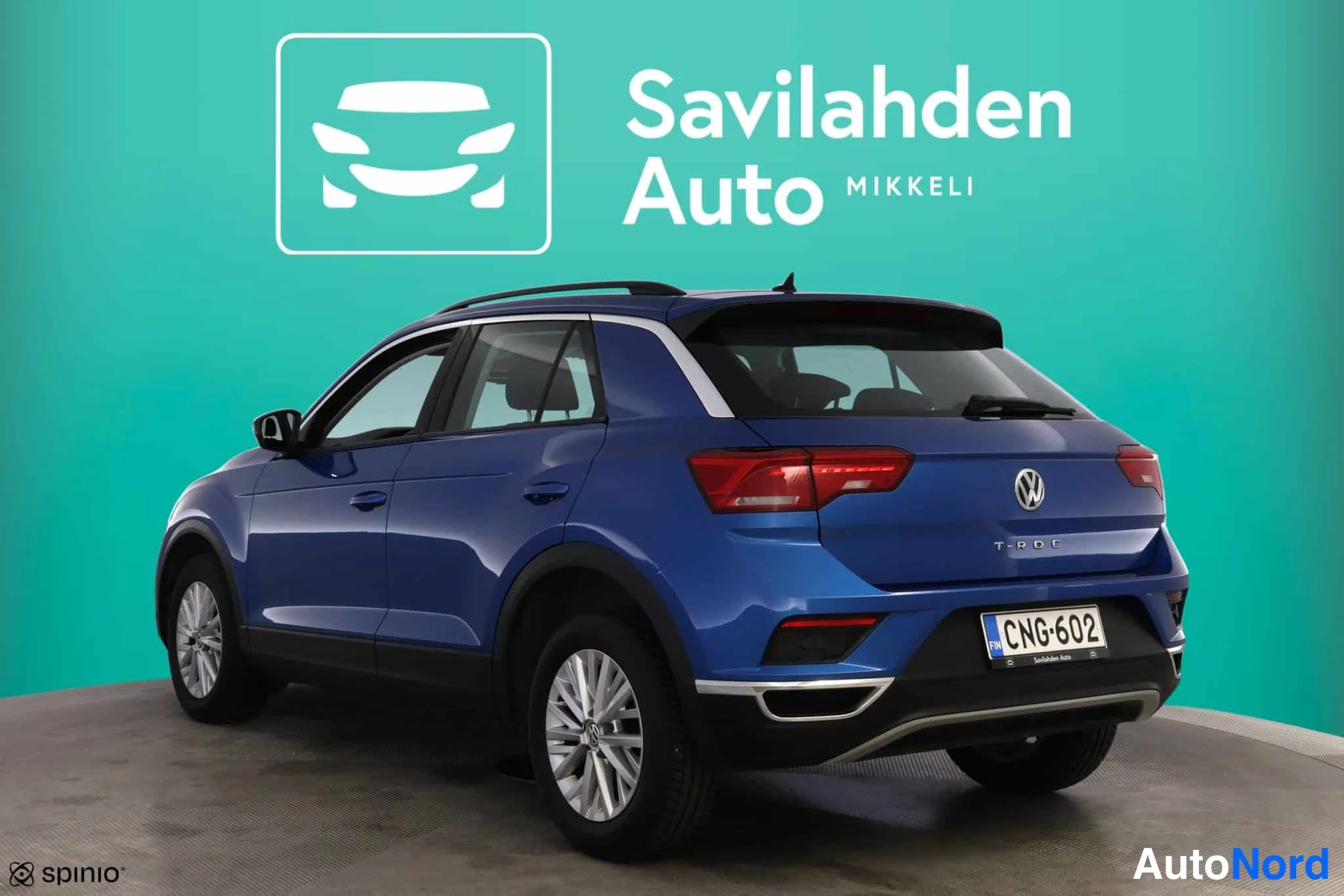 Sininen Volkswagen T-Roc 2019, takaviisto, kuva 7