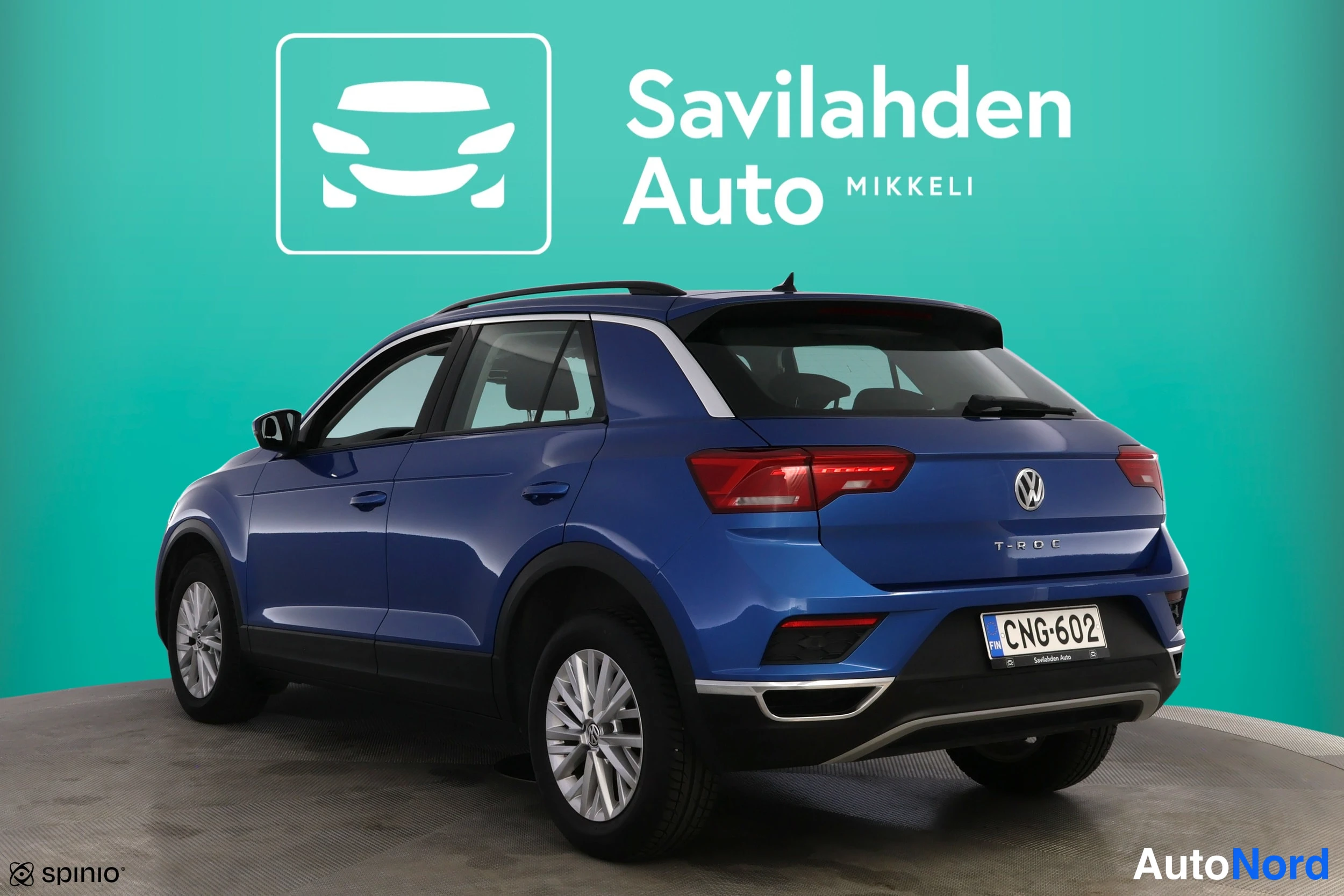 Sininen Volkswagen T-Roc 2019, takaviisto, kuva 8