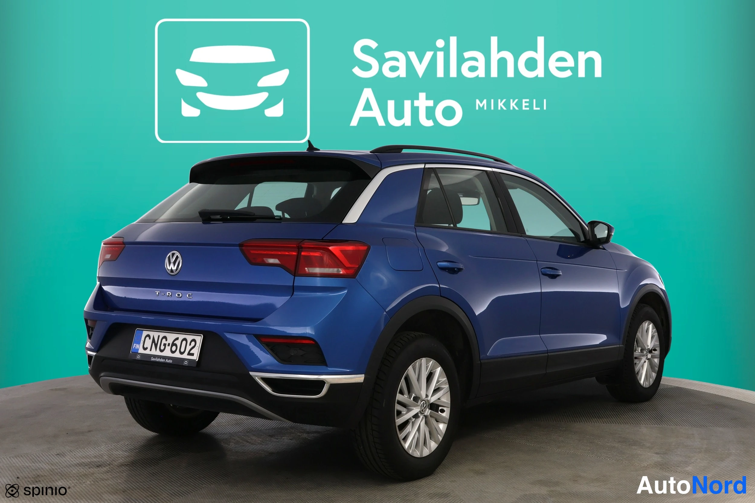 Sininen Volkswagen T-Roc 2019, takaviisto, kuva 10