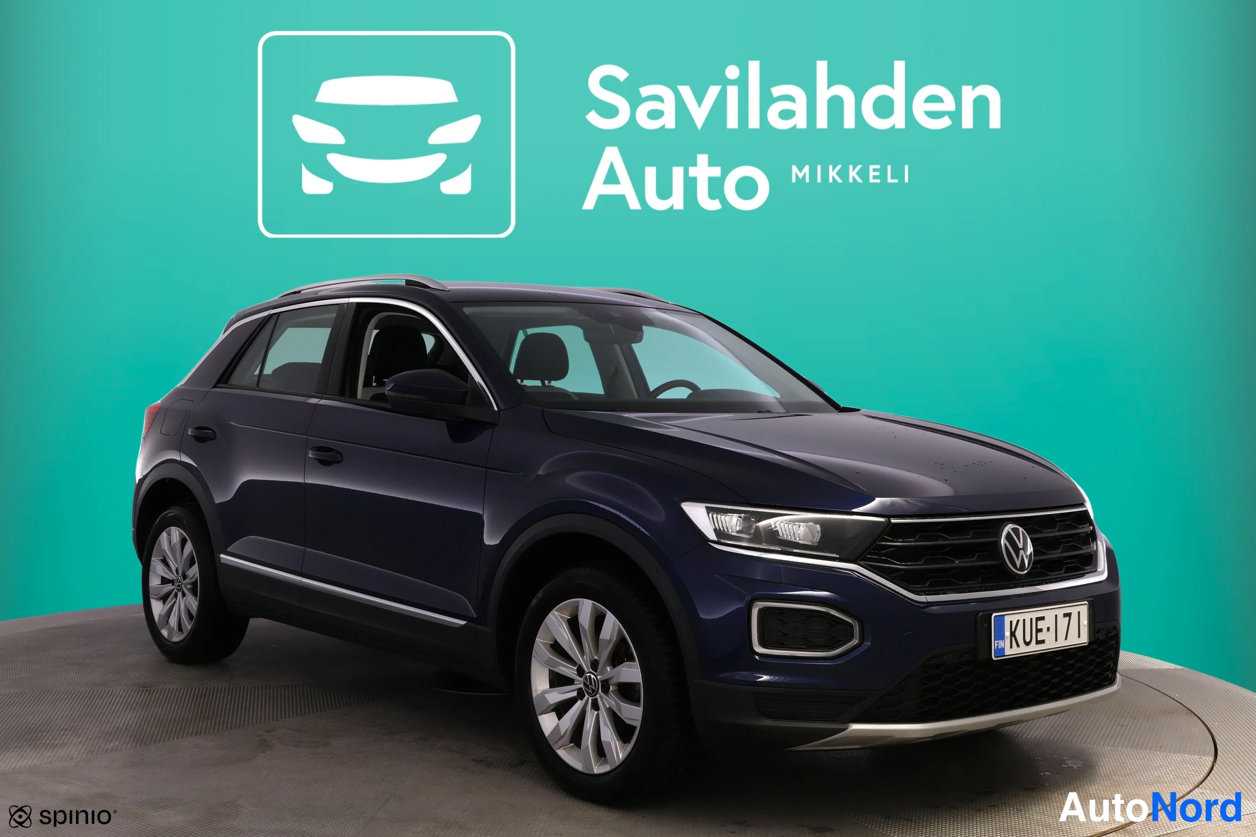 Sininen Volkswagen T-Roc 2022, etuviisto, keula oikealle, kuva 6